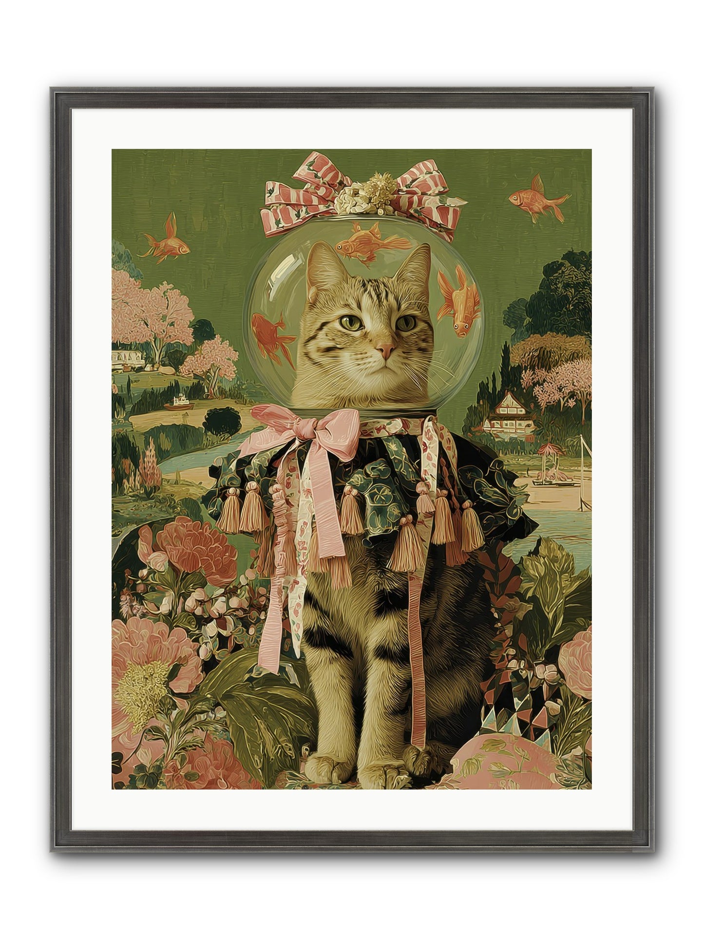 Royal Holiday Framed Print - Slimwoods Black/Silver 24x32