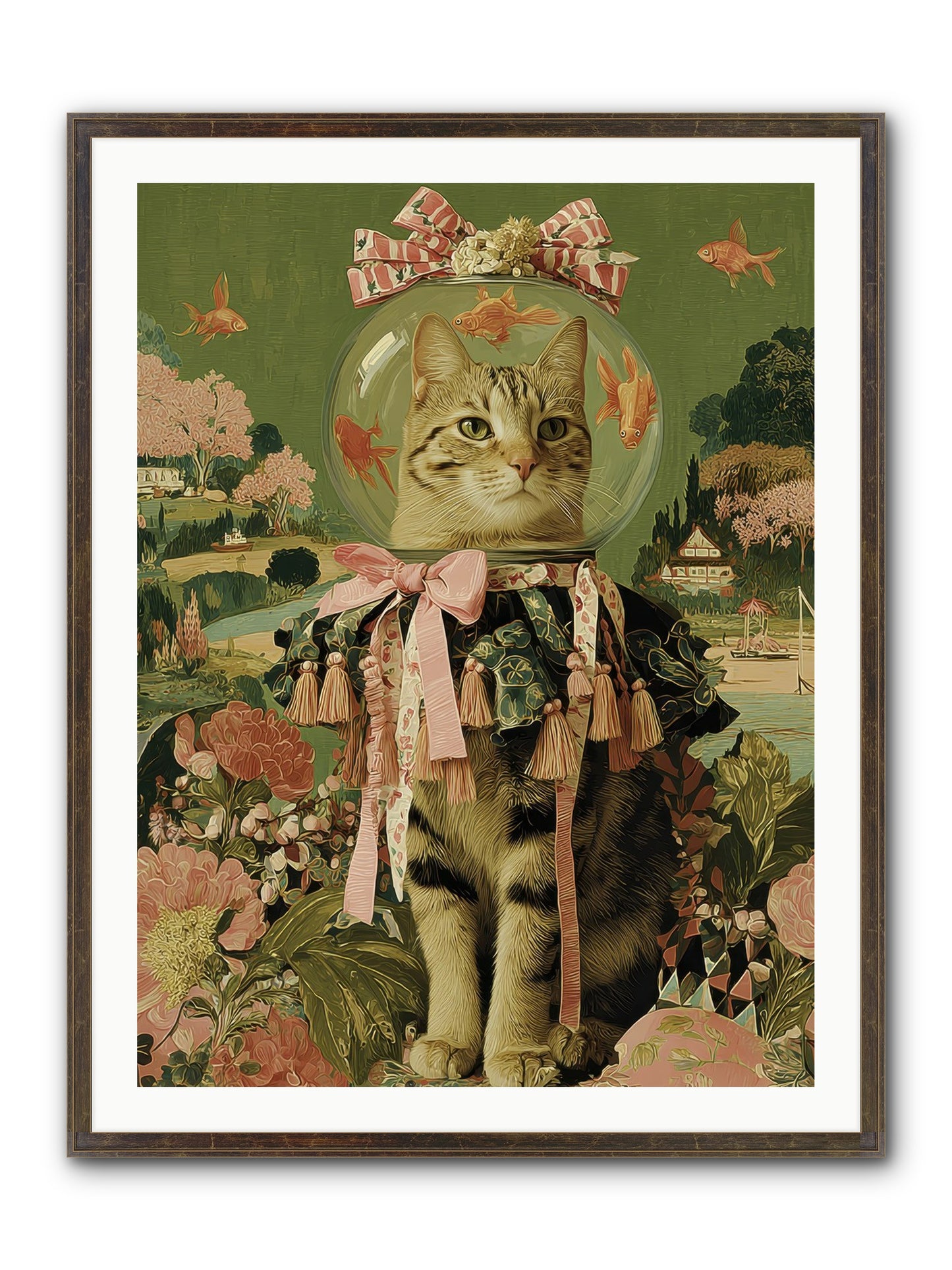 Royal Holiday Framed Print - Slimwoods Black/Gold 30x40