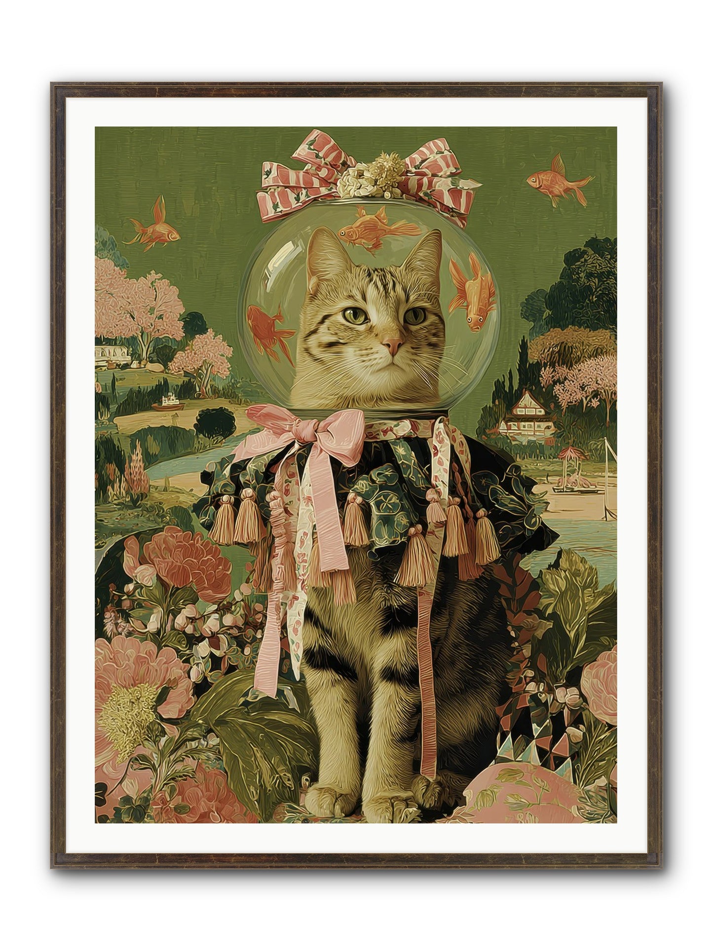 Royal Holiday Framed Print - Slimwoods Black/Gold 36x48