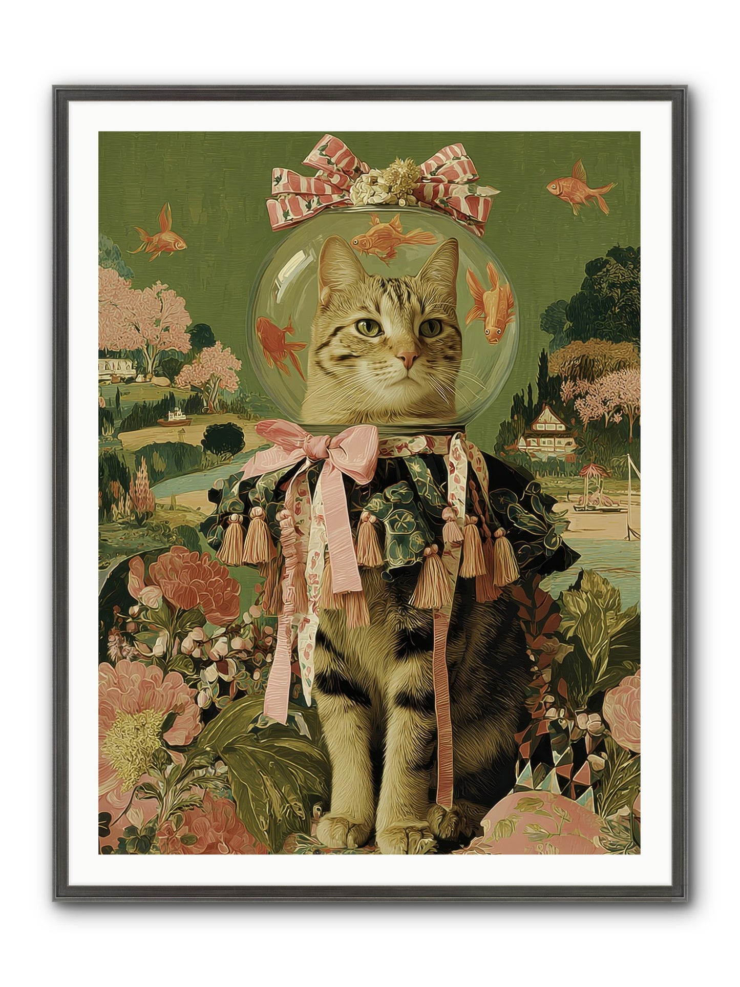 Royal Holiday Framed Print - Slimwoods Black/Silver 36x48