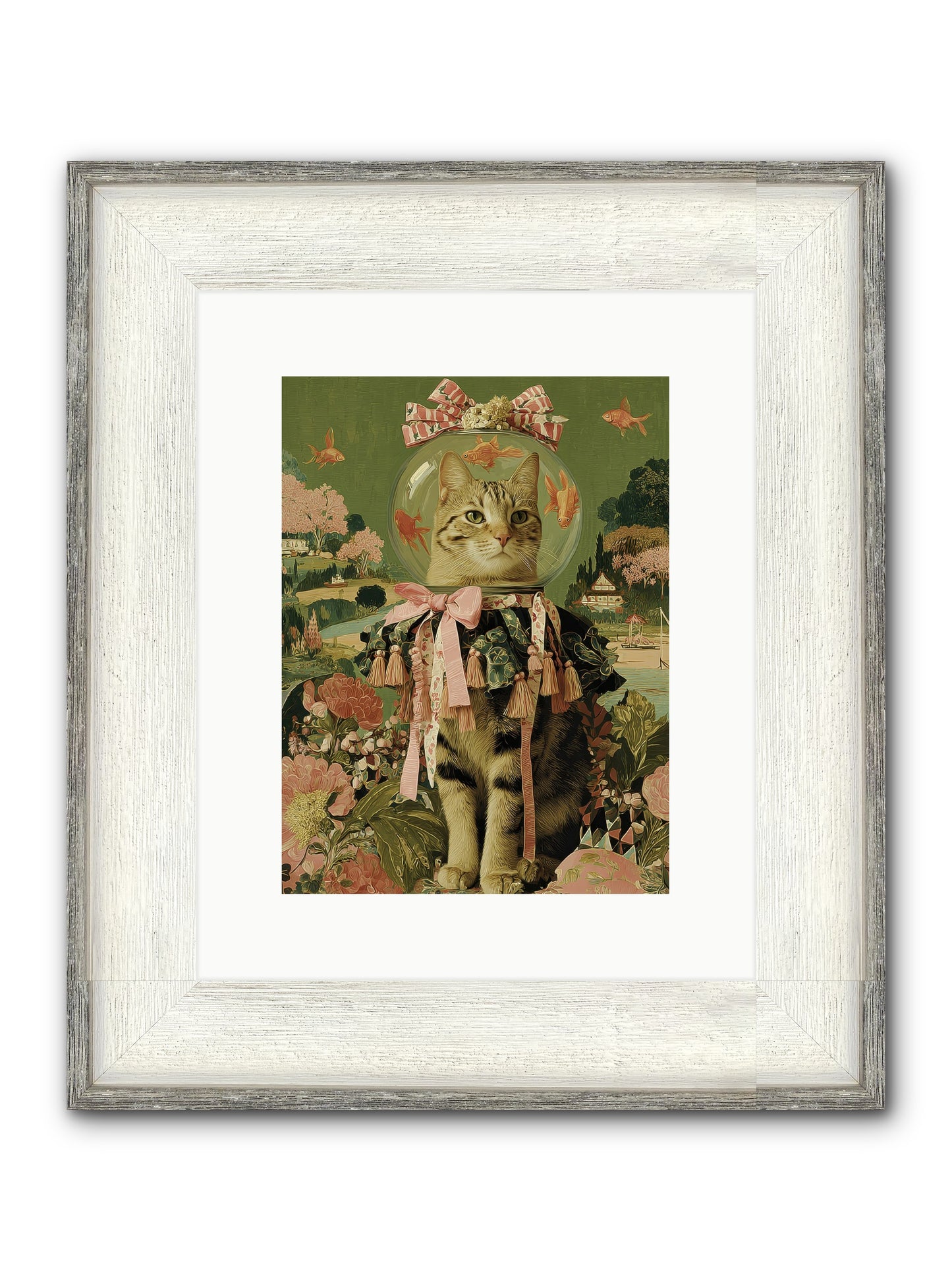 Royal Holiday Framed Print - Driftwood White 9x12