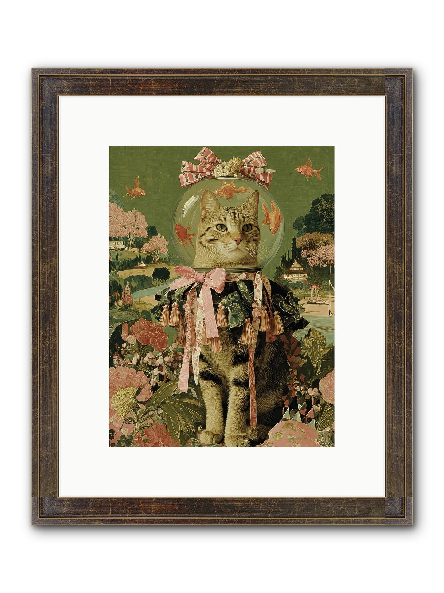 Royal Holiday Framed Print - Slimwoods Black/Gold 9x12