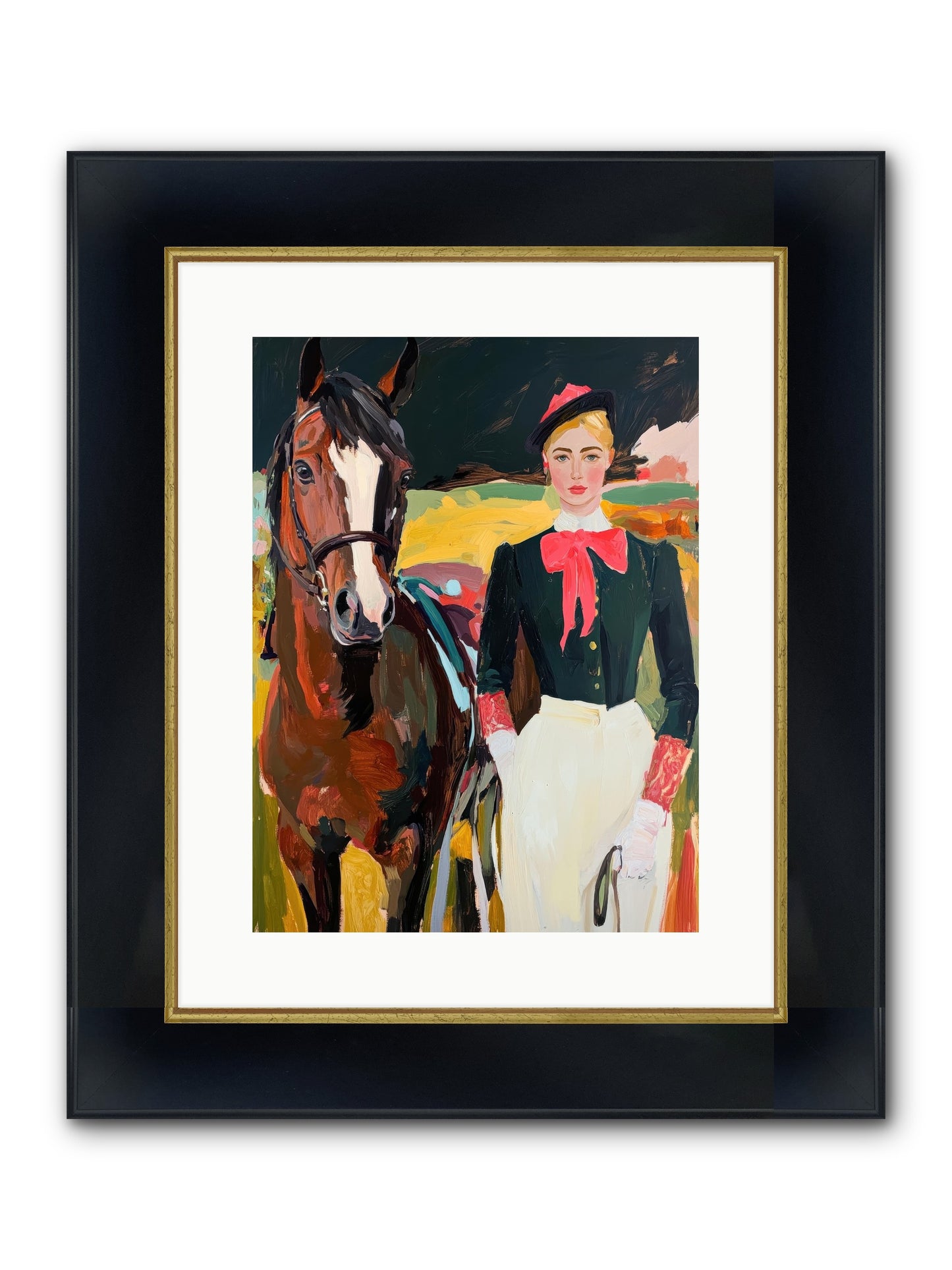 Royal Rebel Framed Print - Wide Black w/Gold 12x16