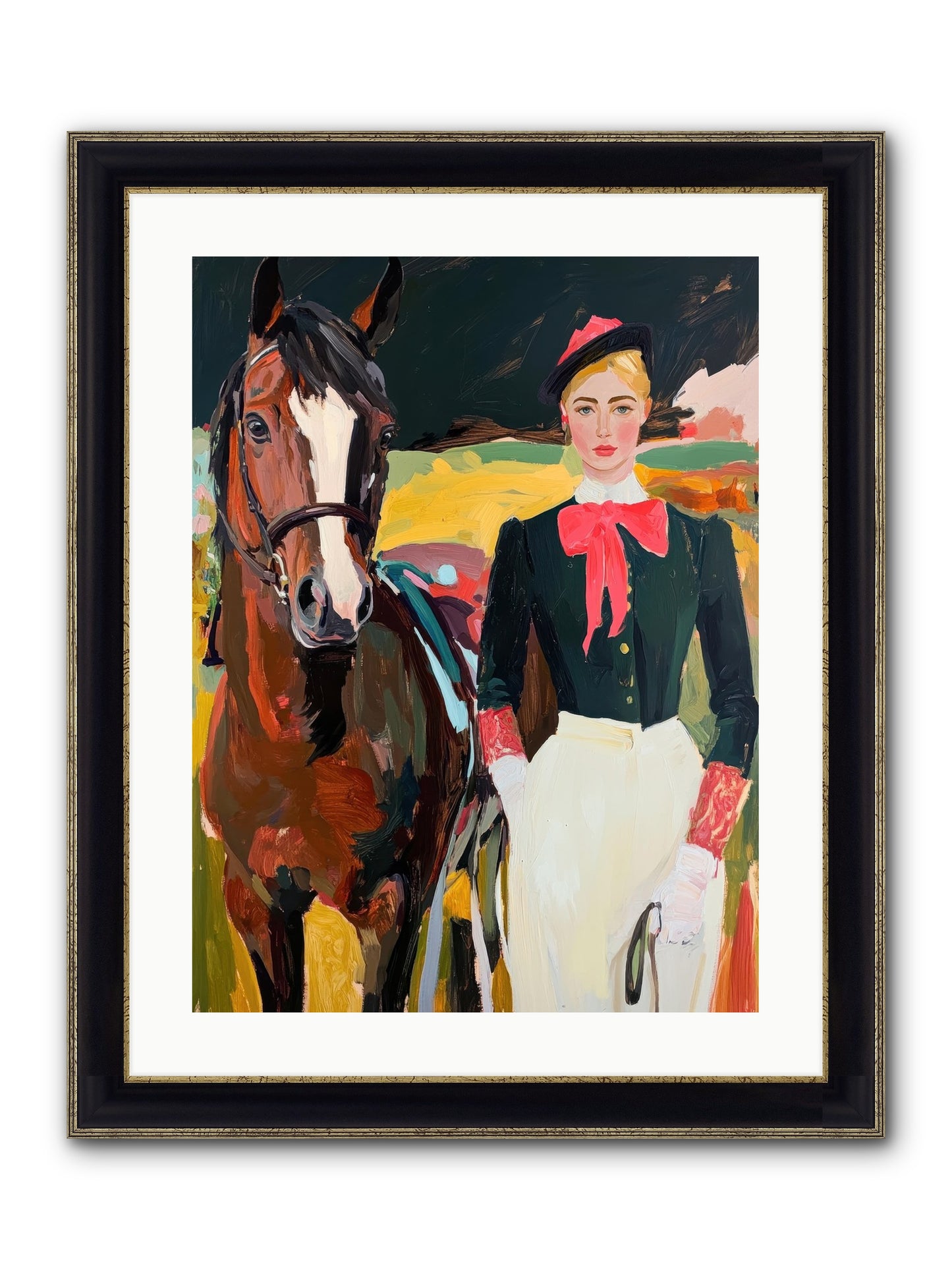 Royal Rebel Framed Print - Black & Gold 18x24