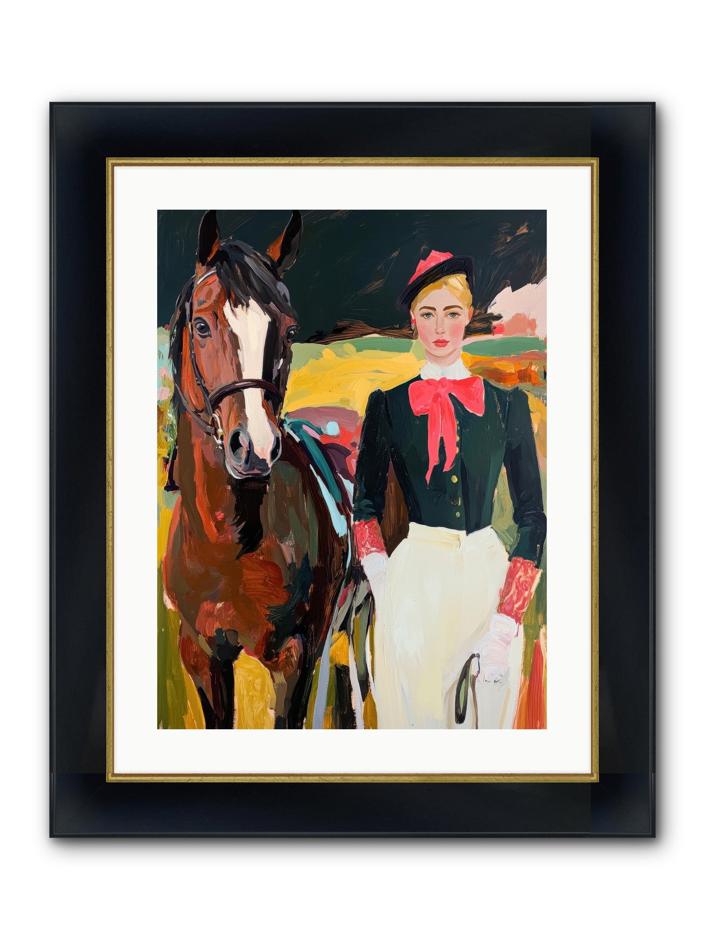 Royal Rebel Framed Print - Wide Black w/Gold 18x24
