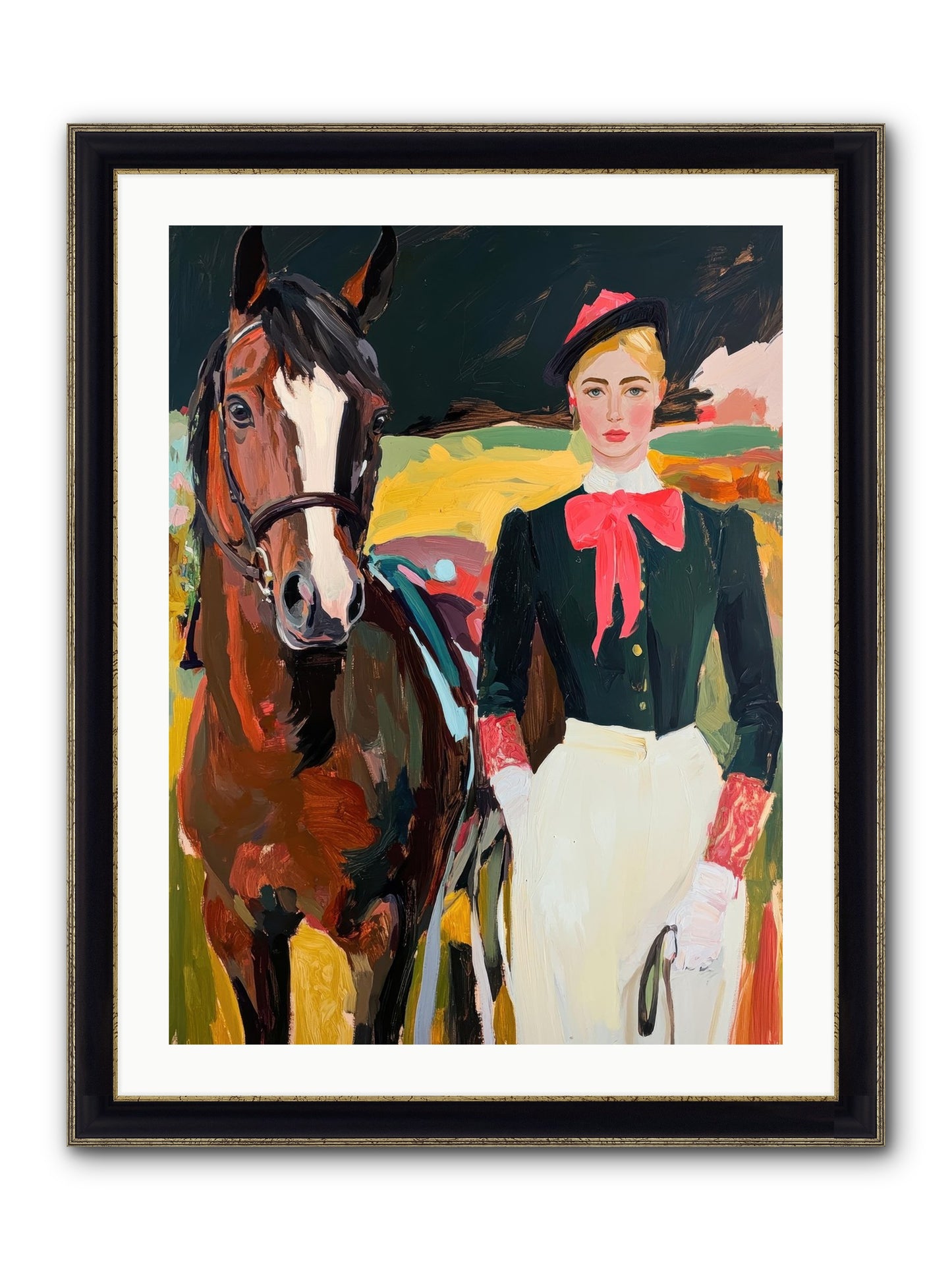 Royal Rebel Framed Print - Black & Gold 24x32