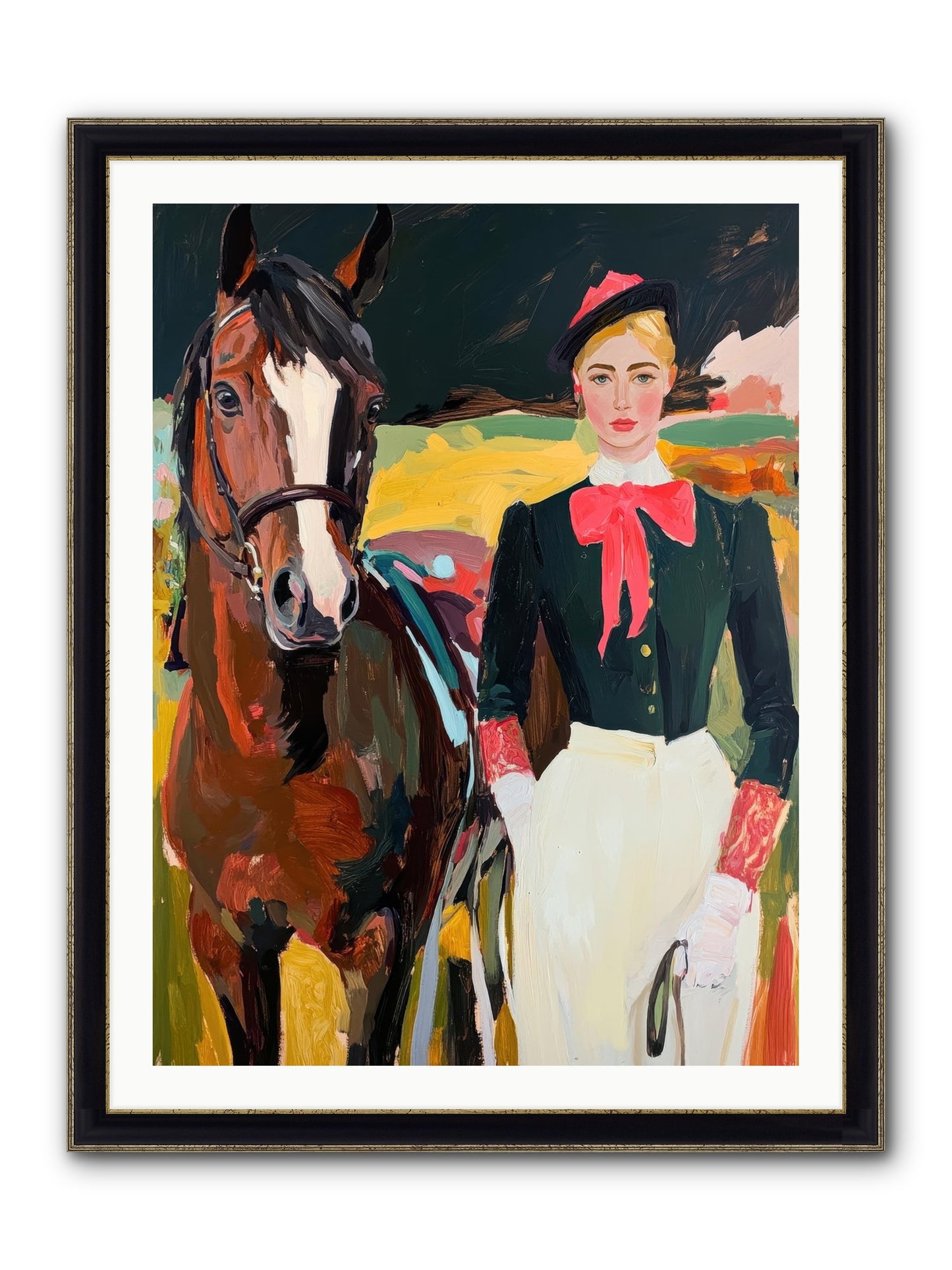 Royal Rebel Framed Print - Black & Gold 30x40