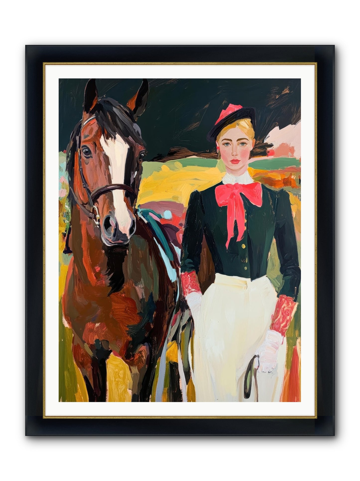 Royal Rebel Framed Print - Wide Black w/Gold 36x48