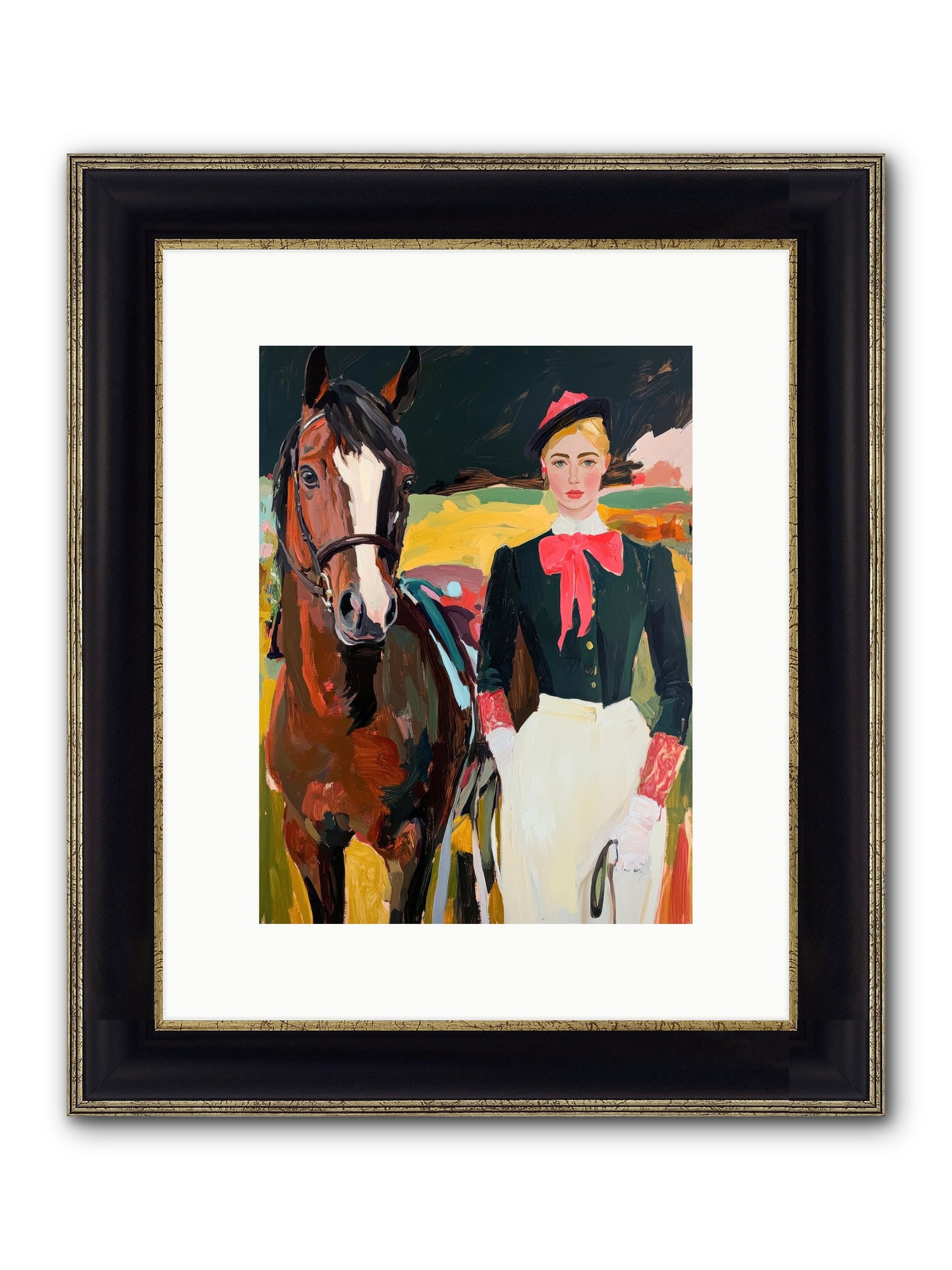 Royal Rebel Framed Print - Black & Gold 9x12
