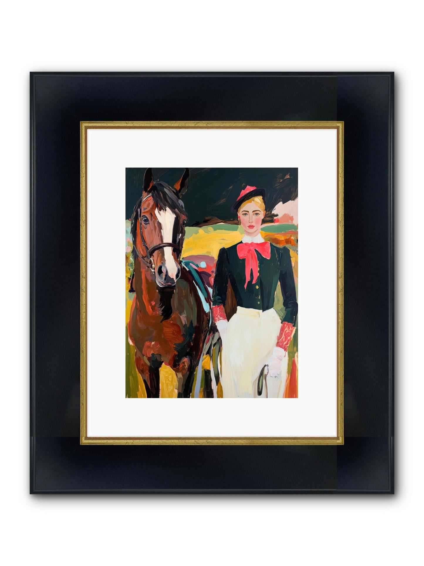 Royal Rebel Framed Print - Wide Black w/Gold 9x12