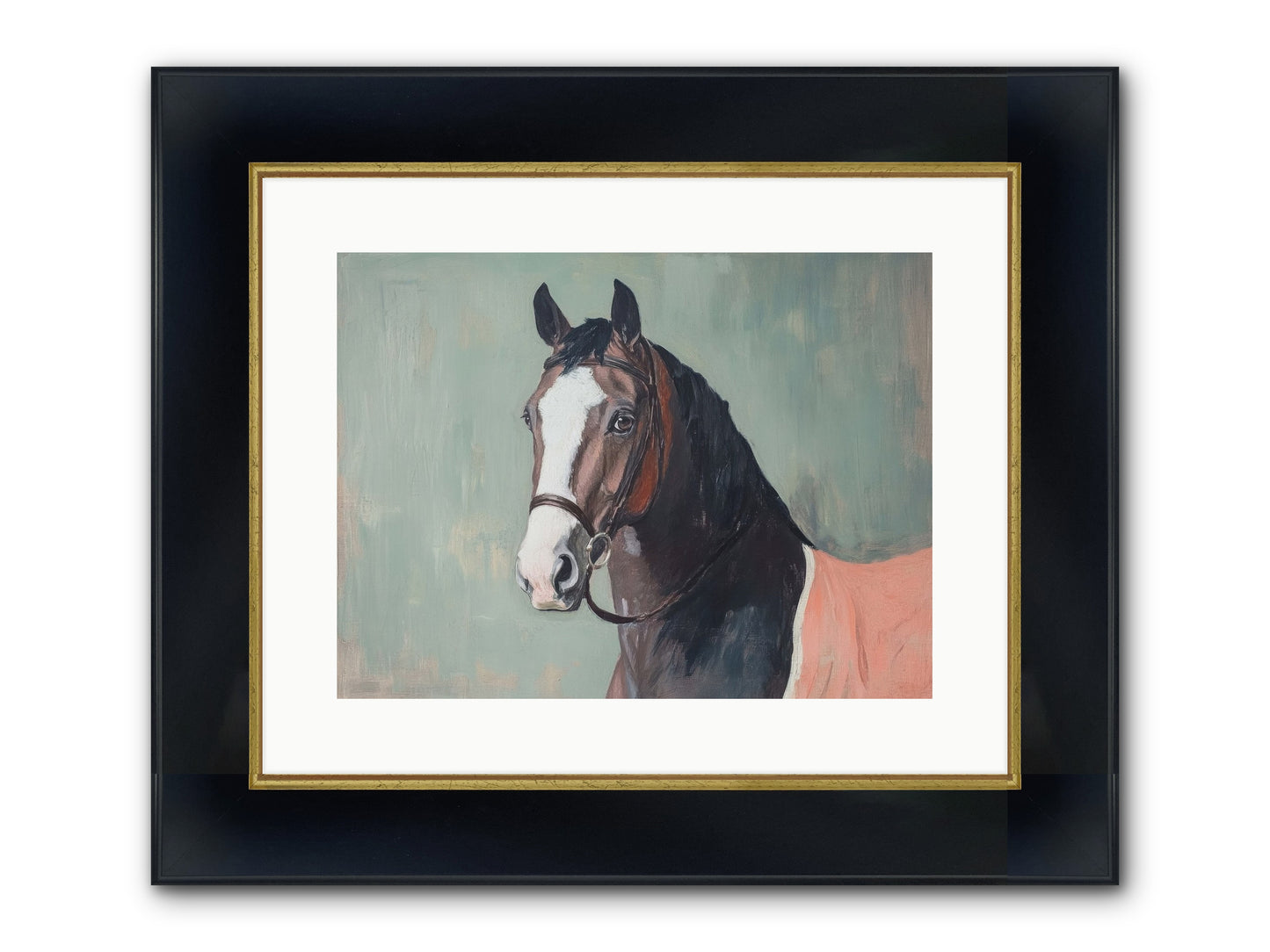 Royal Velvet Framed Print - Wide Black w/Gold 16x12