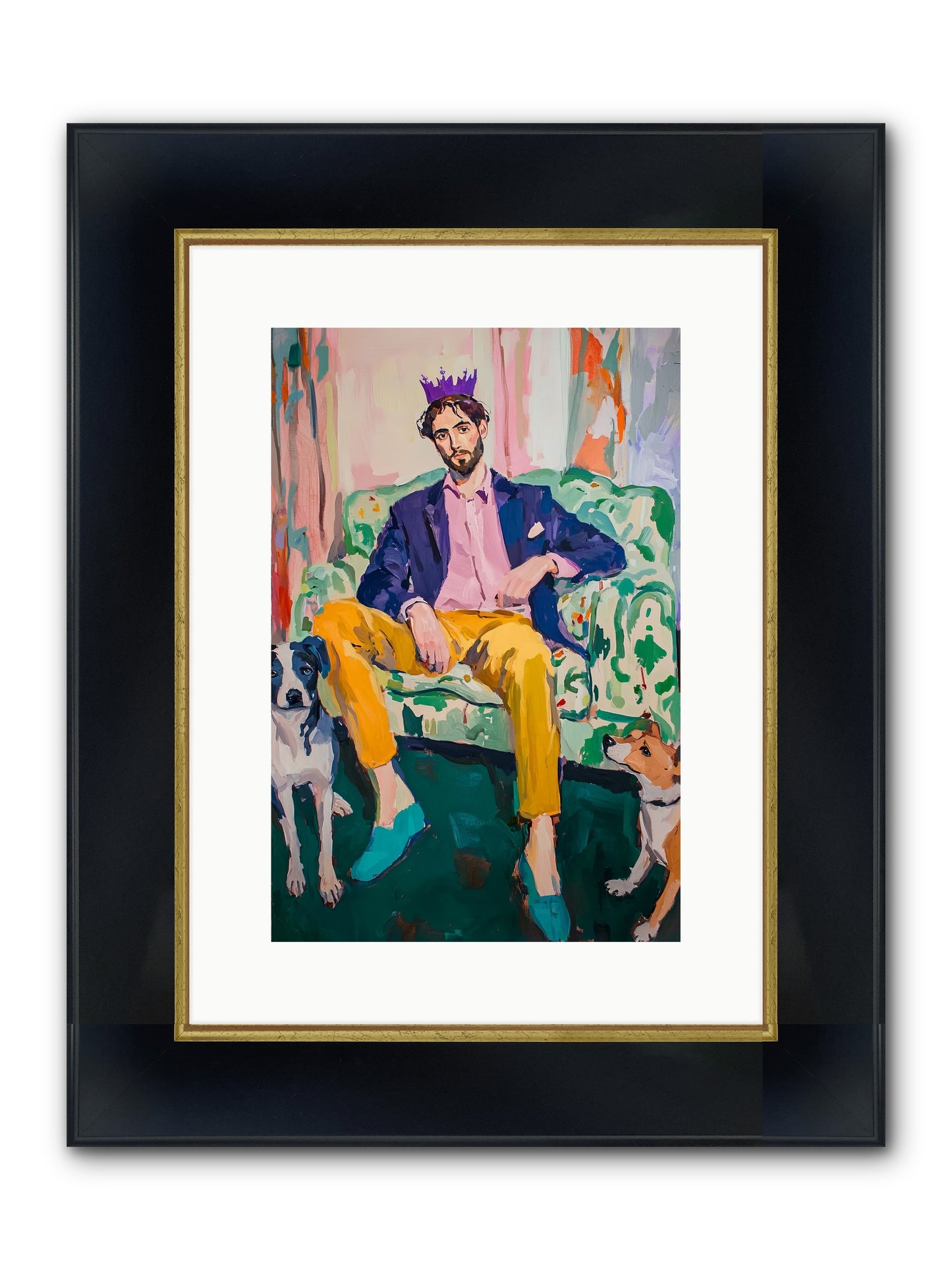 Royal Watch Framed Print - Wide Black w/Gold 10x15