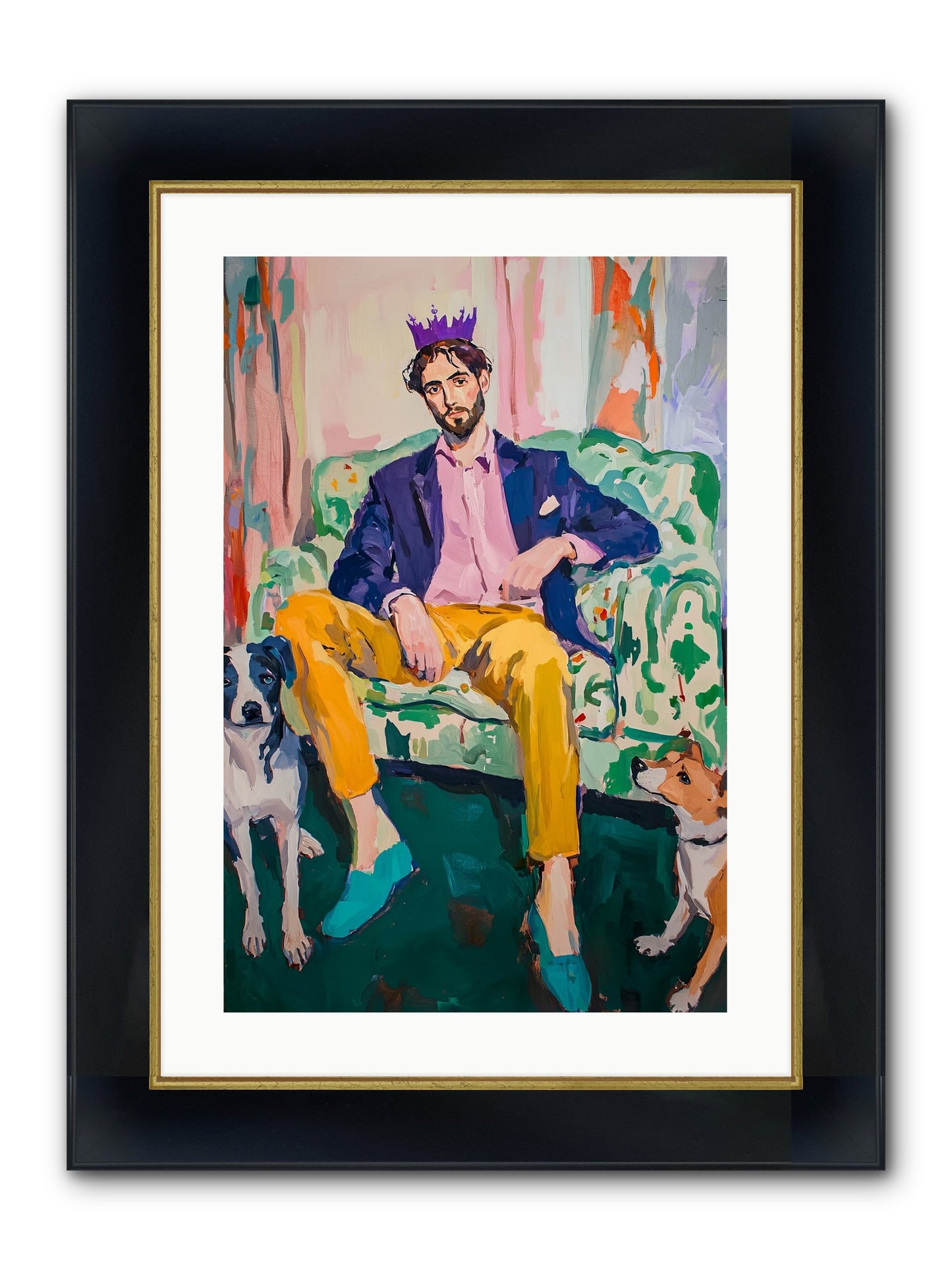Royal Watch Framed Print - Wide Black w/Gold 16x24