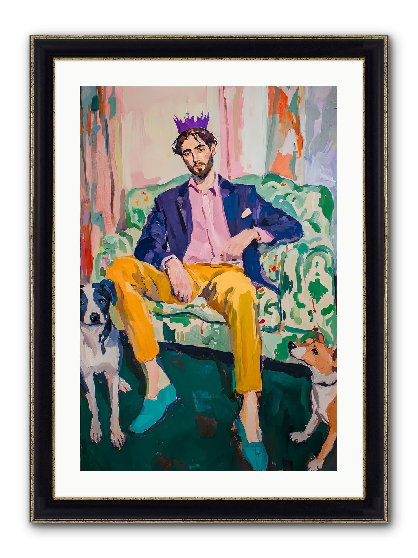 Royal Watch Framed Print - Black & Gold 20x30