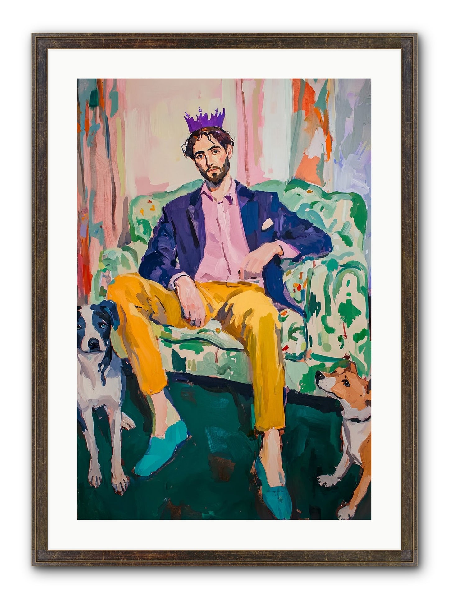 Royal Watch Framed Print - Slimwoods Black/Gold 20x30