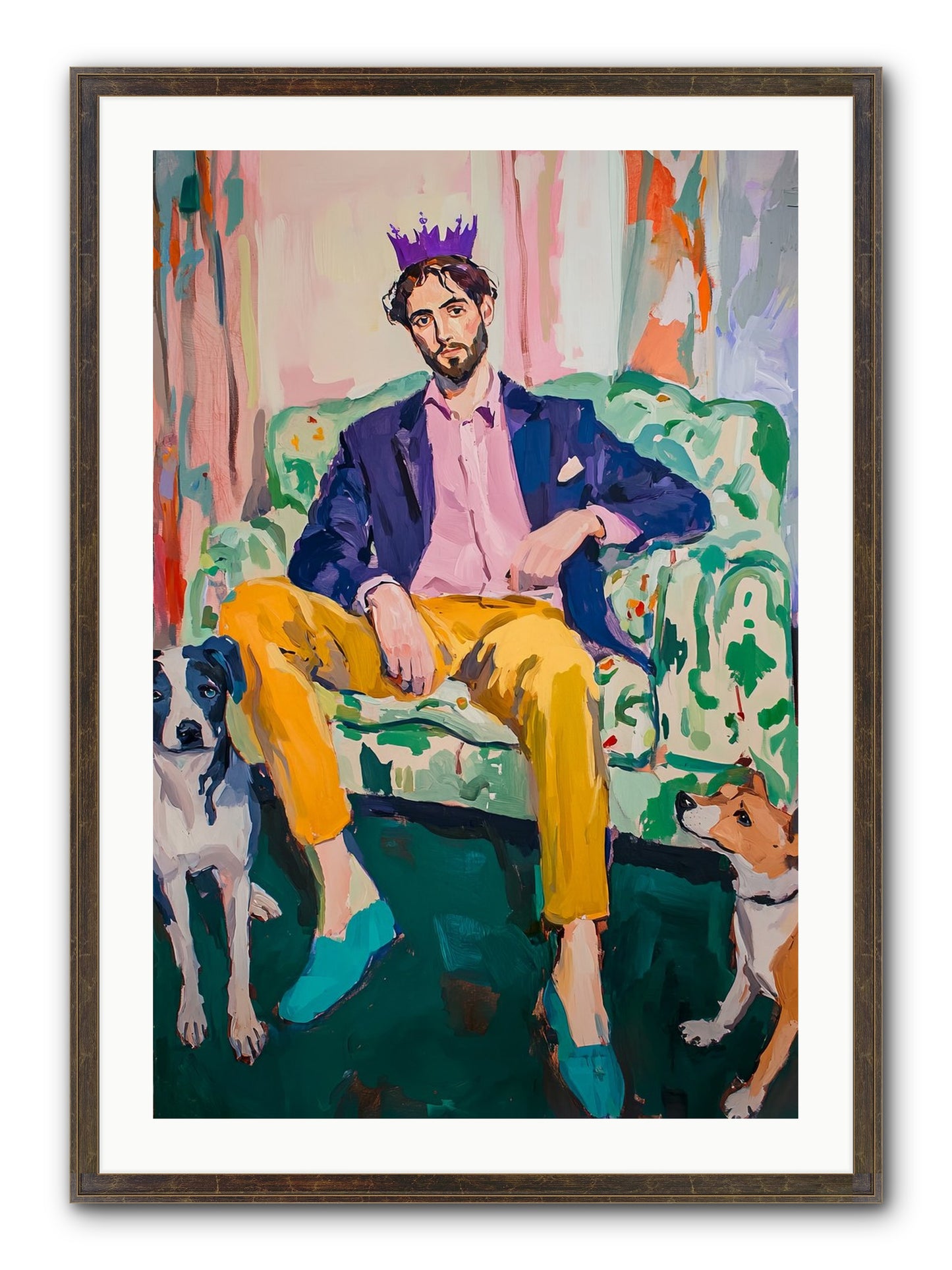 Royal Watch Framed Print - Slimwoods Black/Gold 24x36
