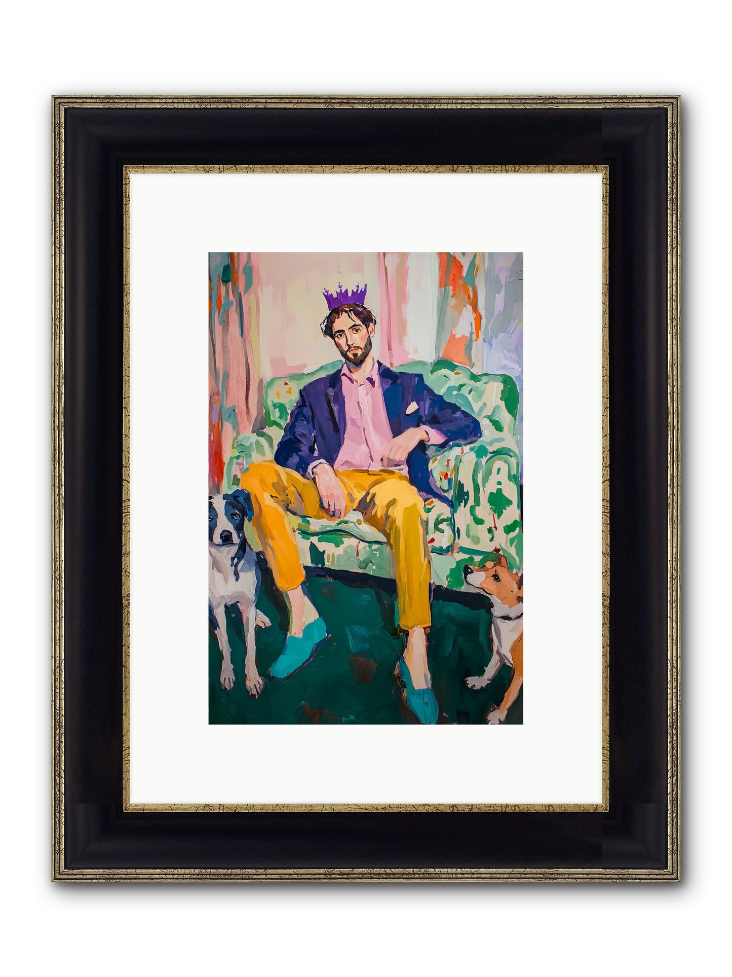 Royal Watch Framed Print - Black & Gold 8x12