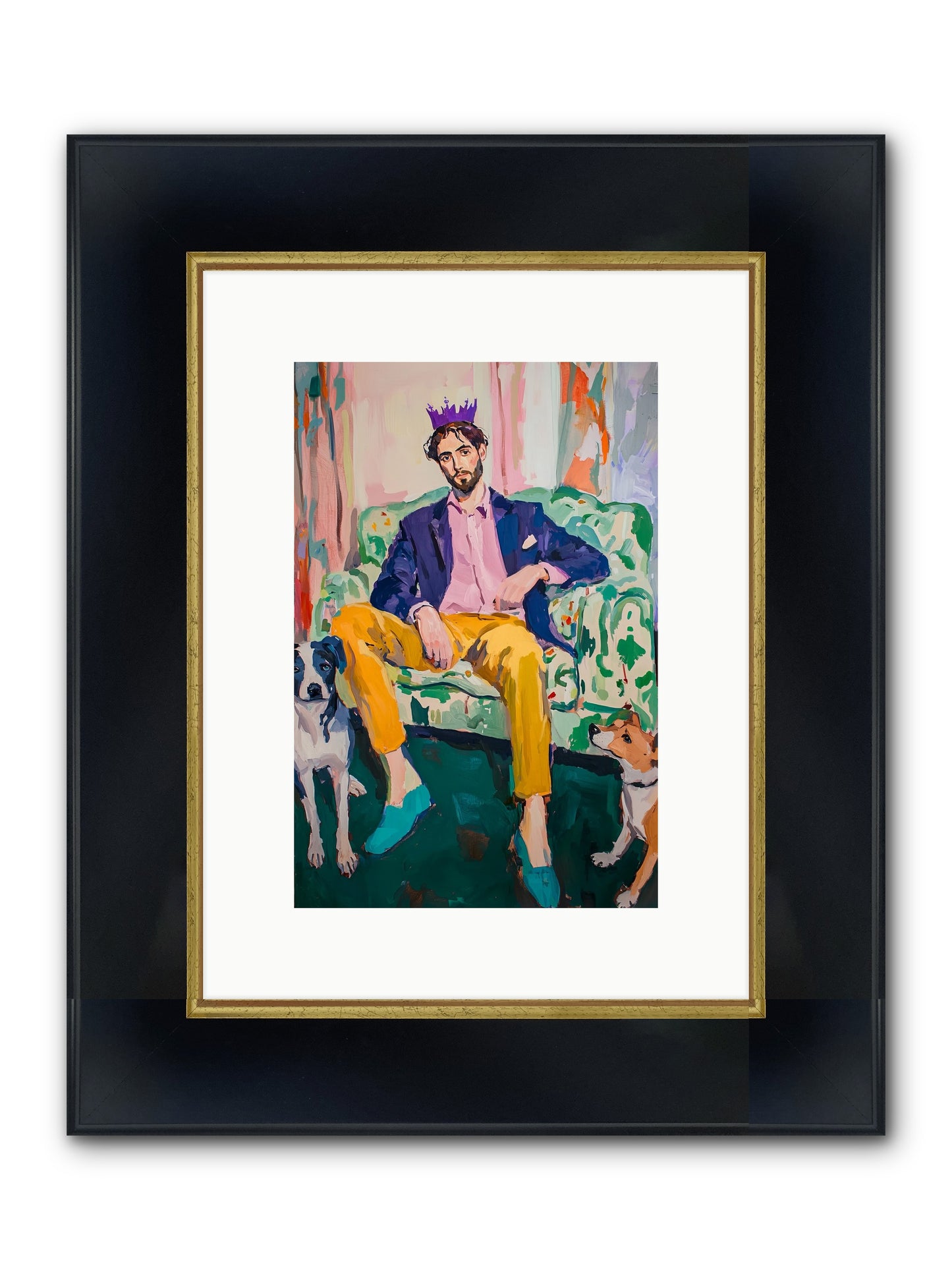 Royal Watch Framed Print - Wide Black w/Gold 8x12