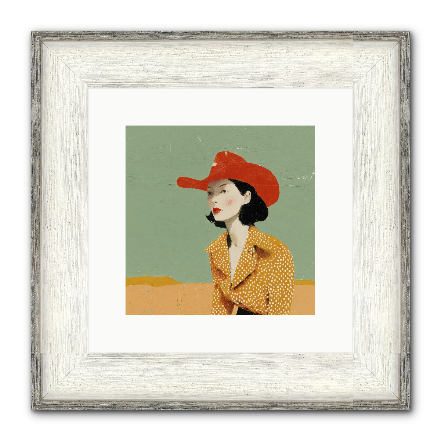 Royalty Meets Ritual Framed Print - Driftwood White 10x10