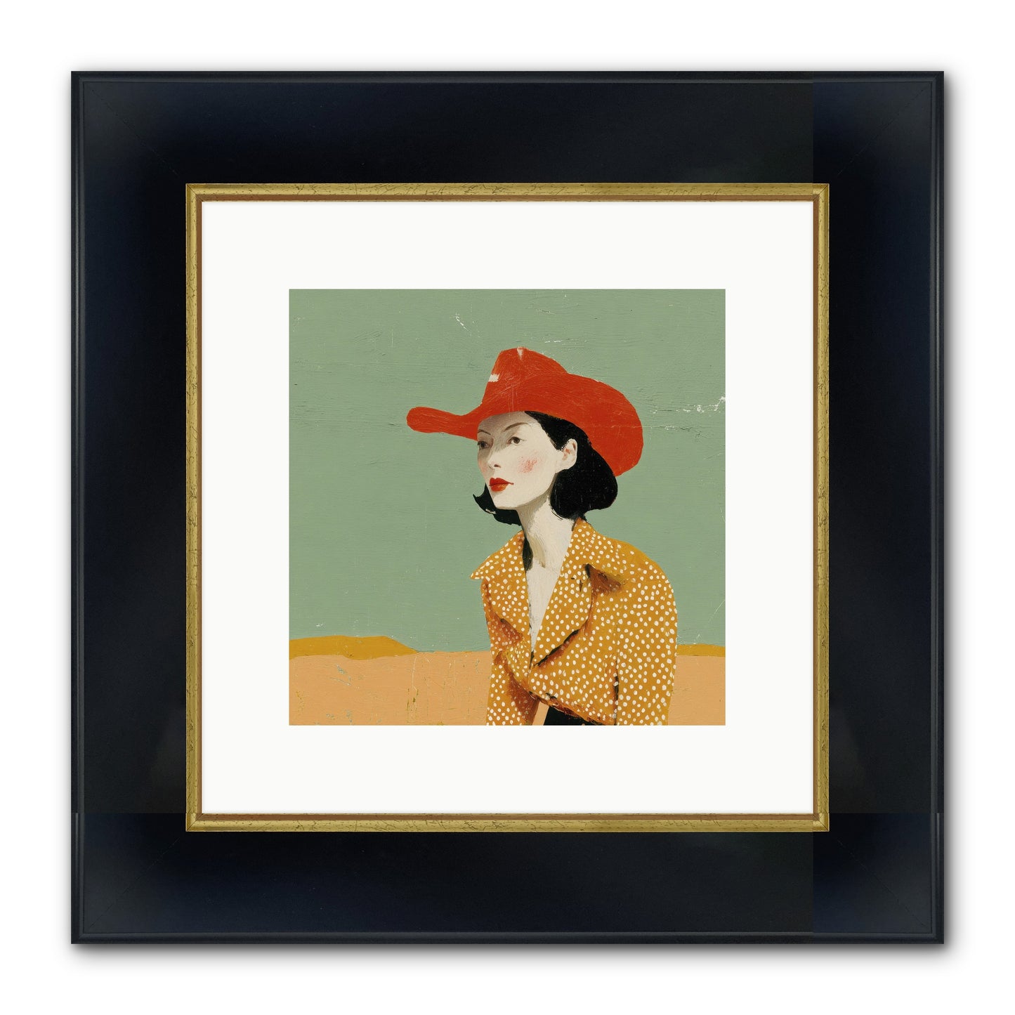Royalty Meets Ritual Framed Print - Wide Black w/Gold 10x10