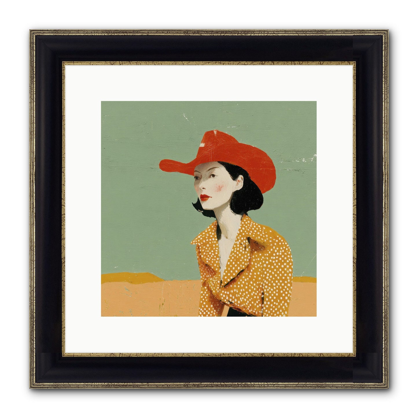 Royalty Meets Ritual Framed Print - Black & Gold 12x12