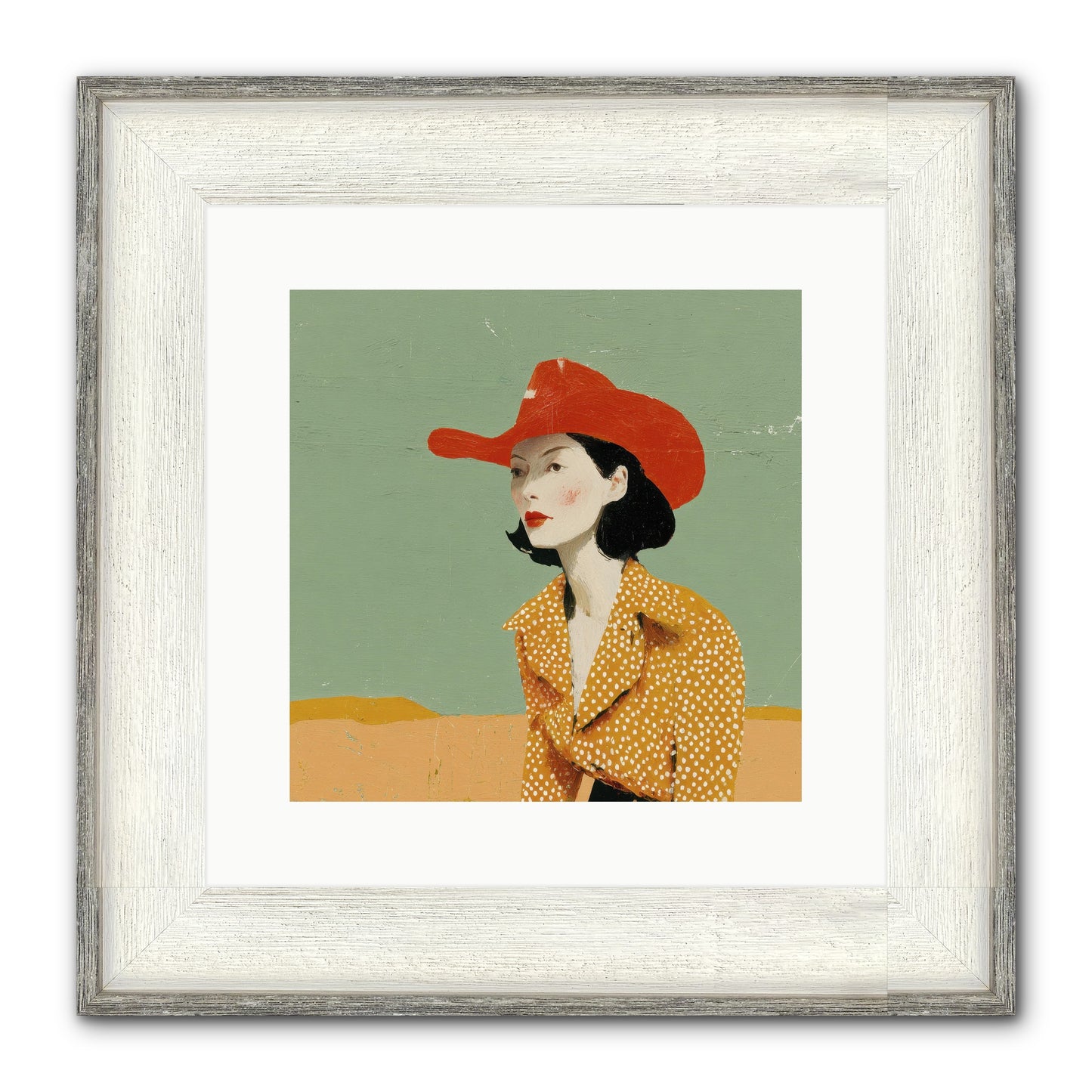 Royalty Meets Ritual Framed Print - Driftwood White 12x12