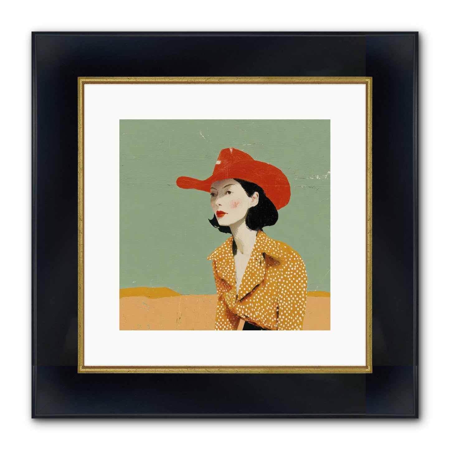 Royalty Meets Ritual Framed Print - Wide Black w/Gold 12x12