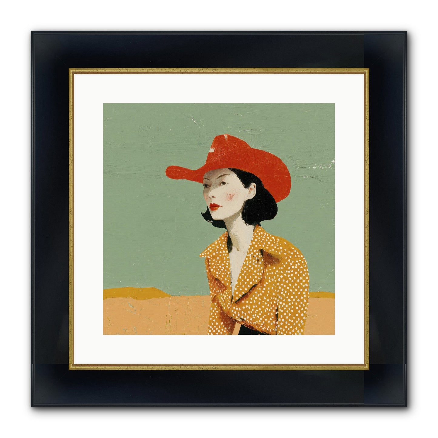 Royalty Meets Ritual Framed Print - Wide Black w/Gold 16x16