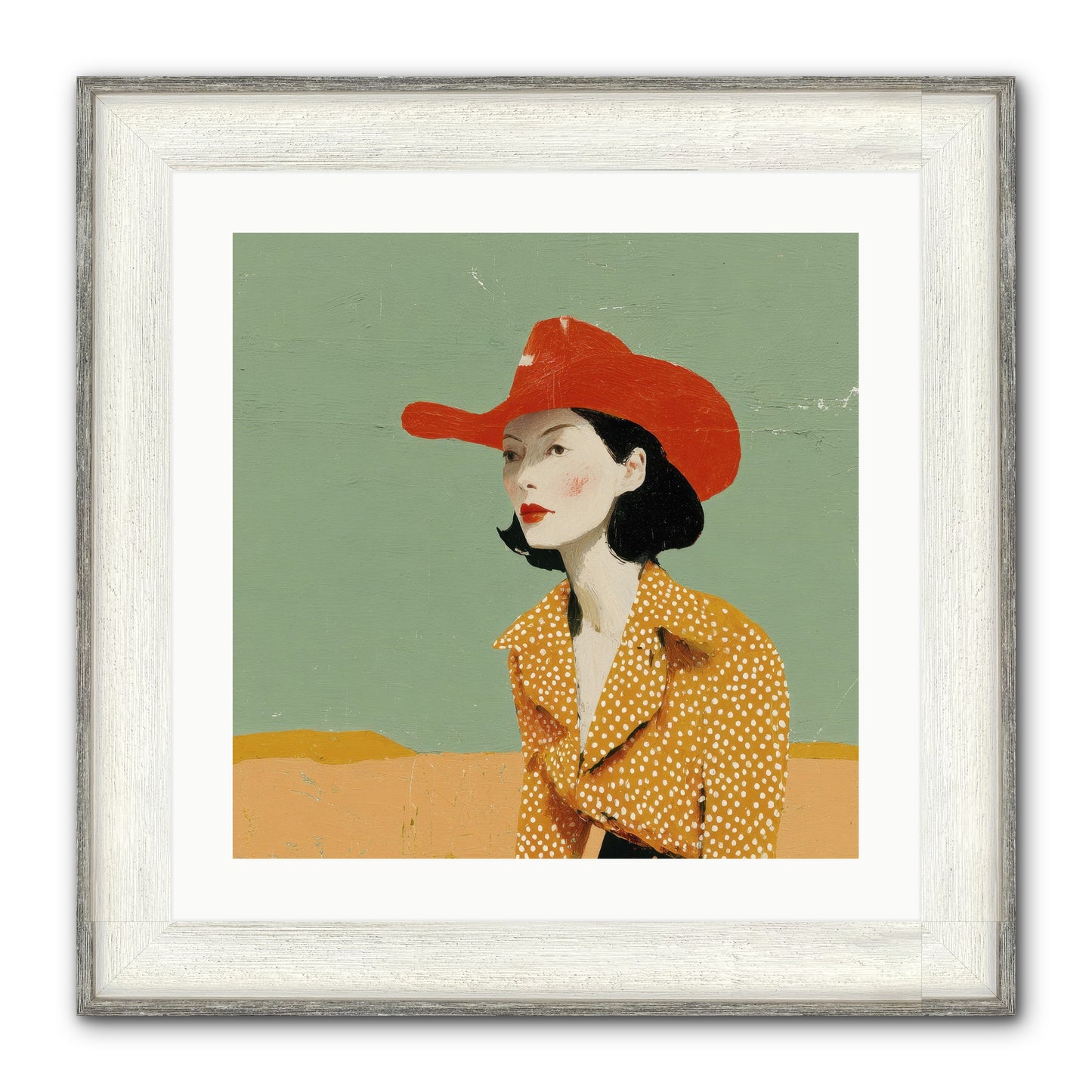 Royalty Meets Ritual Framed Print - Driftwood White 20x20