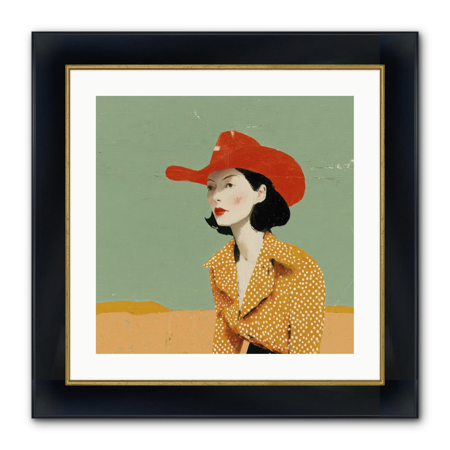 Royalty Meets Ritual Framed Print - Wide Black w/Gold 20x20