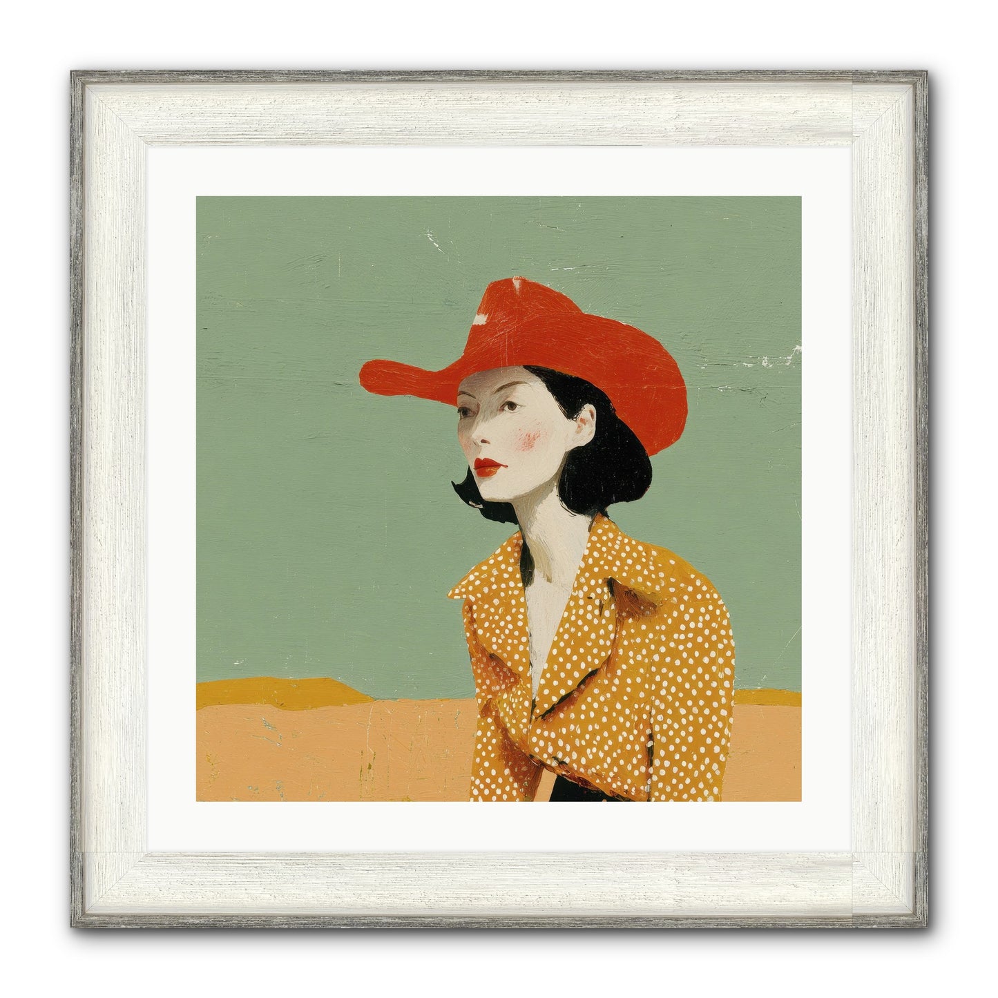Royalty Meets Ritual Framed Print - Driftwood White 24x24