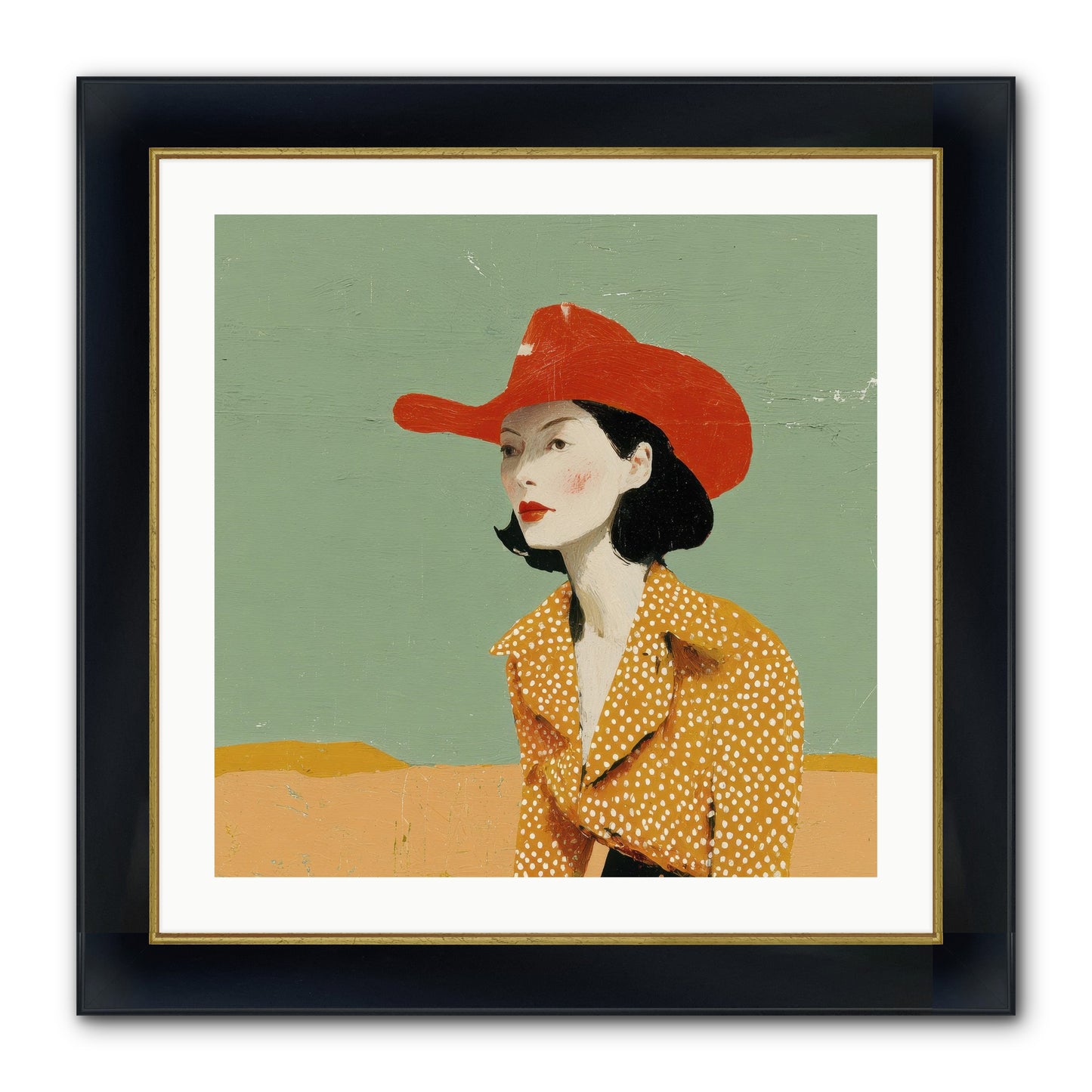 Royalty Meets Ritual Framed Print - Wide Black w/Gold 24x24