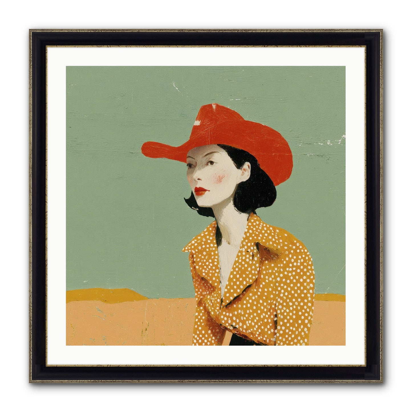 Royalty Meets Ritual Framed Print - Black & Gold 30x30