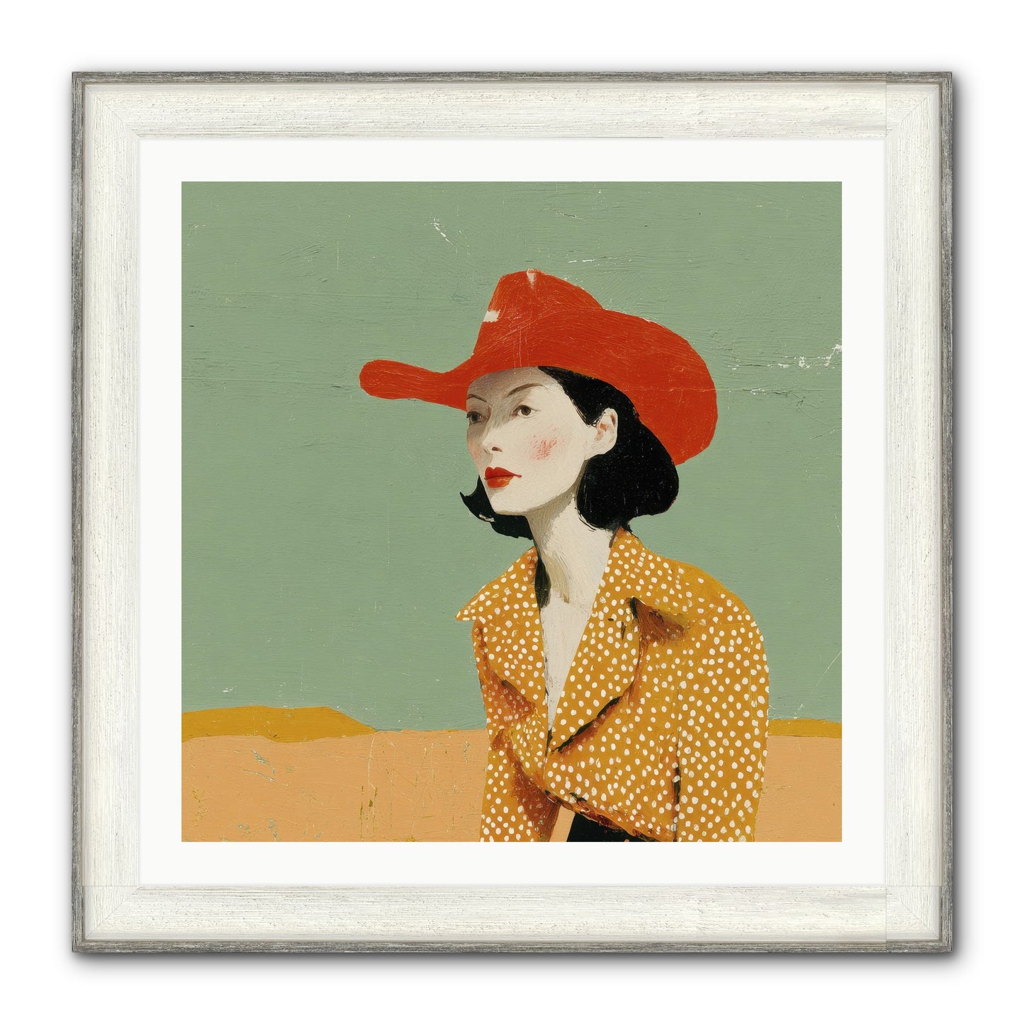 Royalty Meets Ritual Framed Print - Driftwood White 30x30