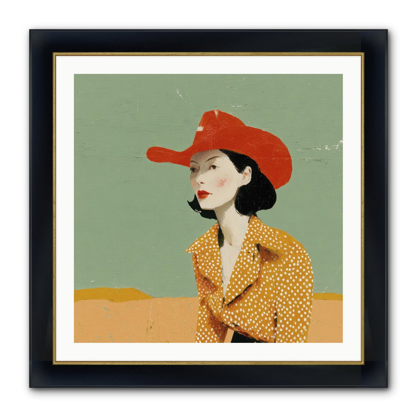 Royalty Meets Ritual Framed Print - Wide Black w/Gold 30x30