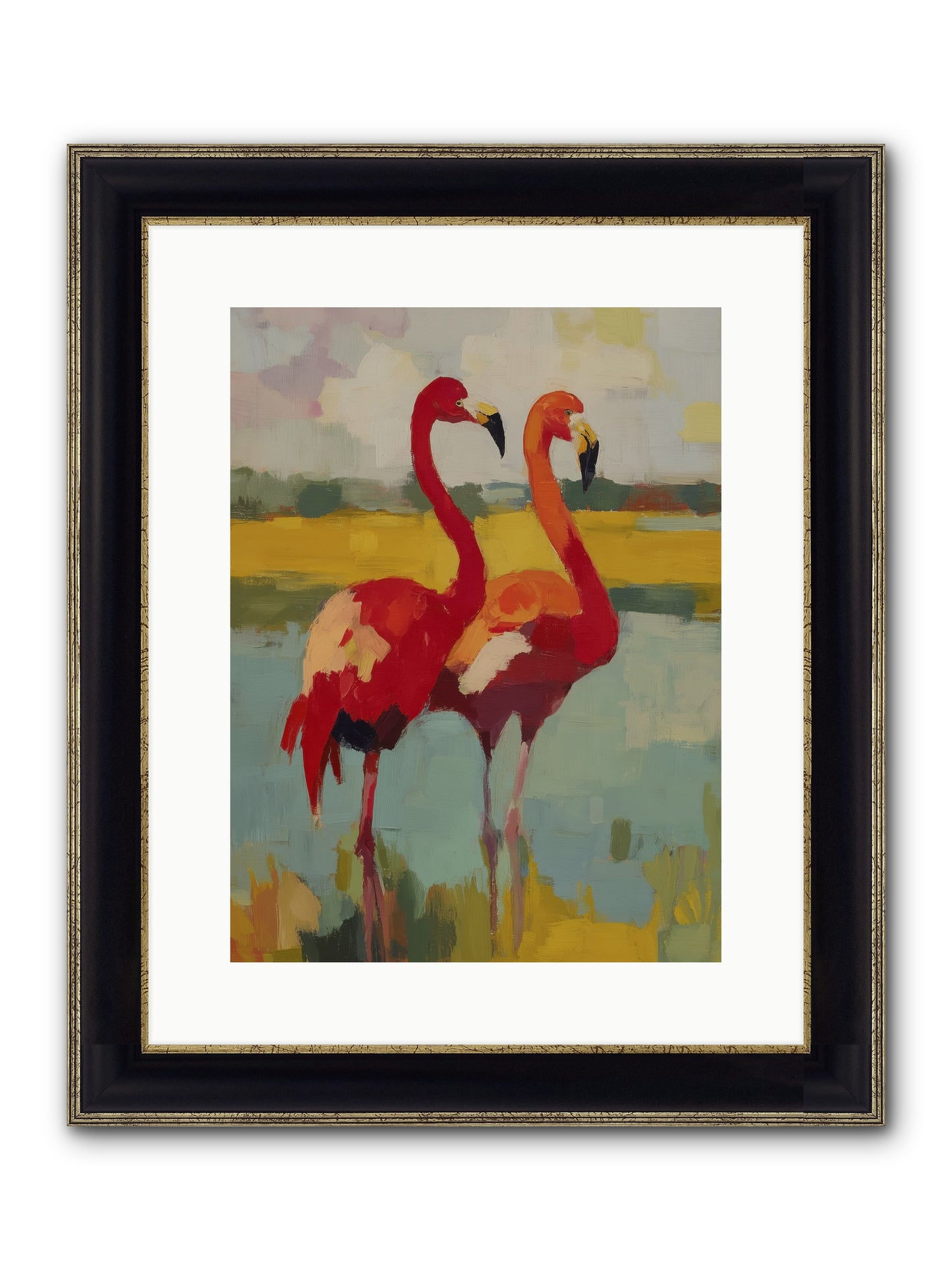 Ruby Dreams Framed Print - Black & Gold 12x16