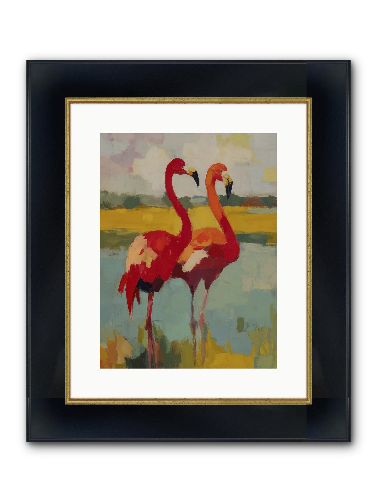 Ruby Dreams Framed Print - Wide Black w/Gold 12x16