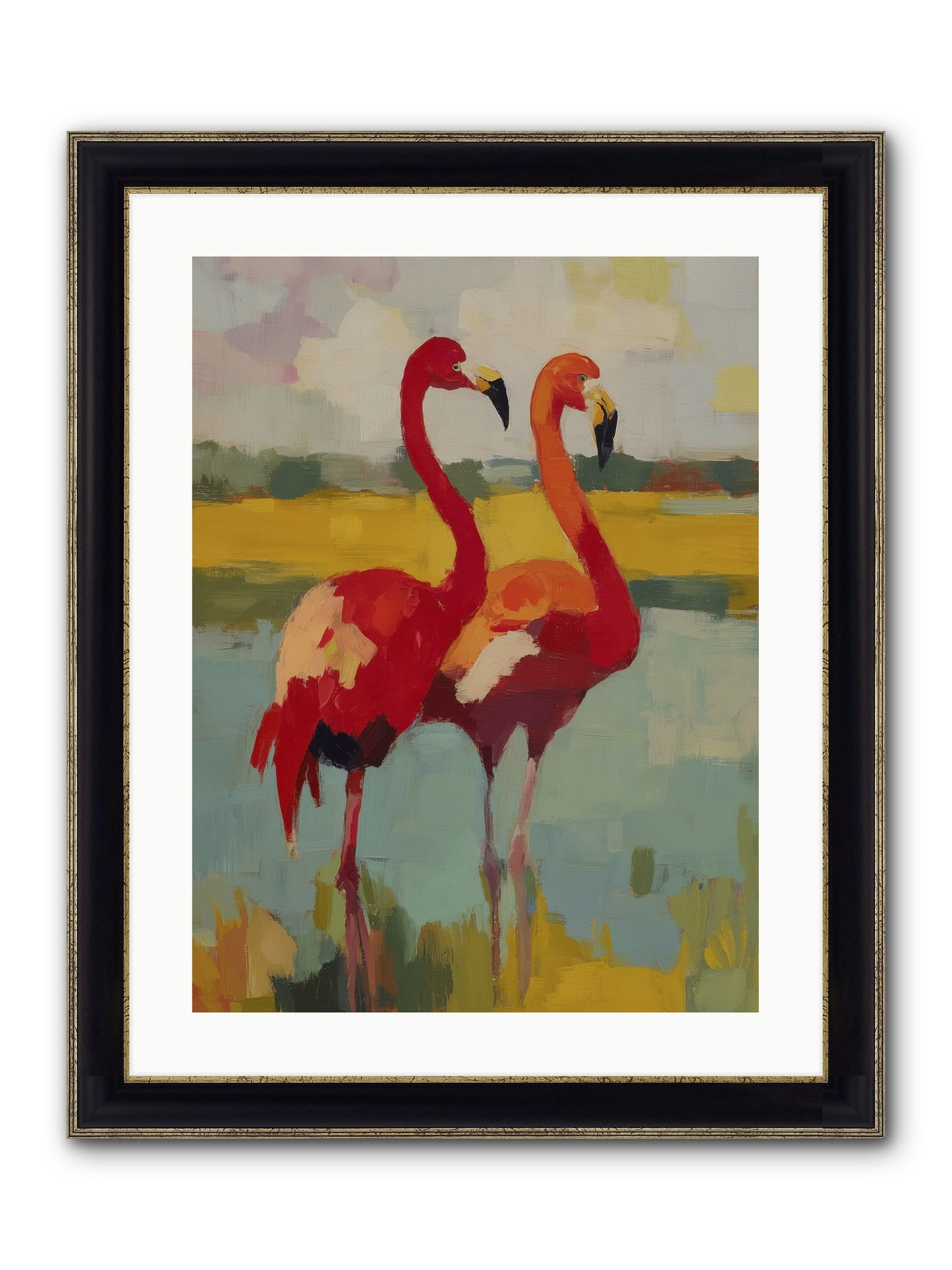 Ruby Dreams Framed Print - Black & Gold 18x24