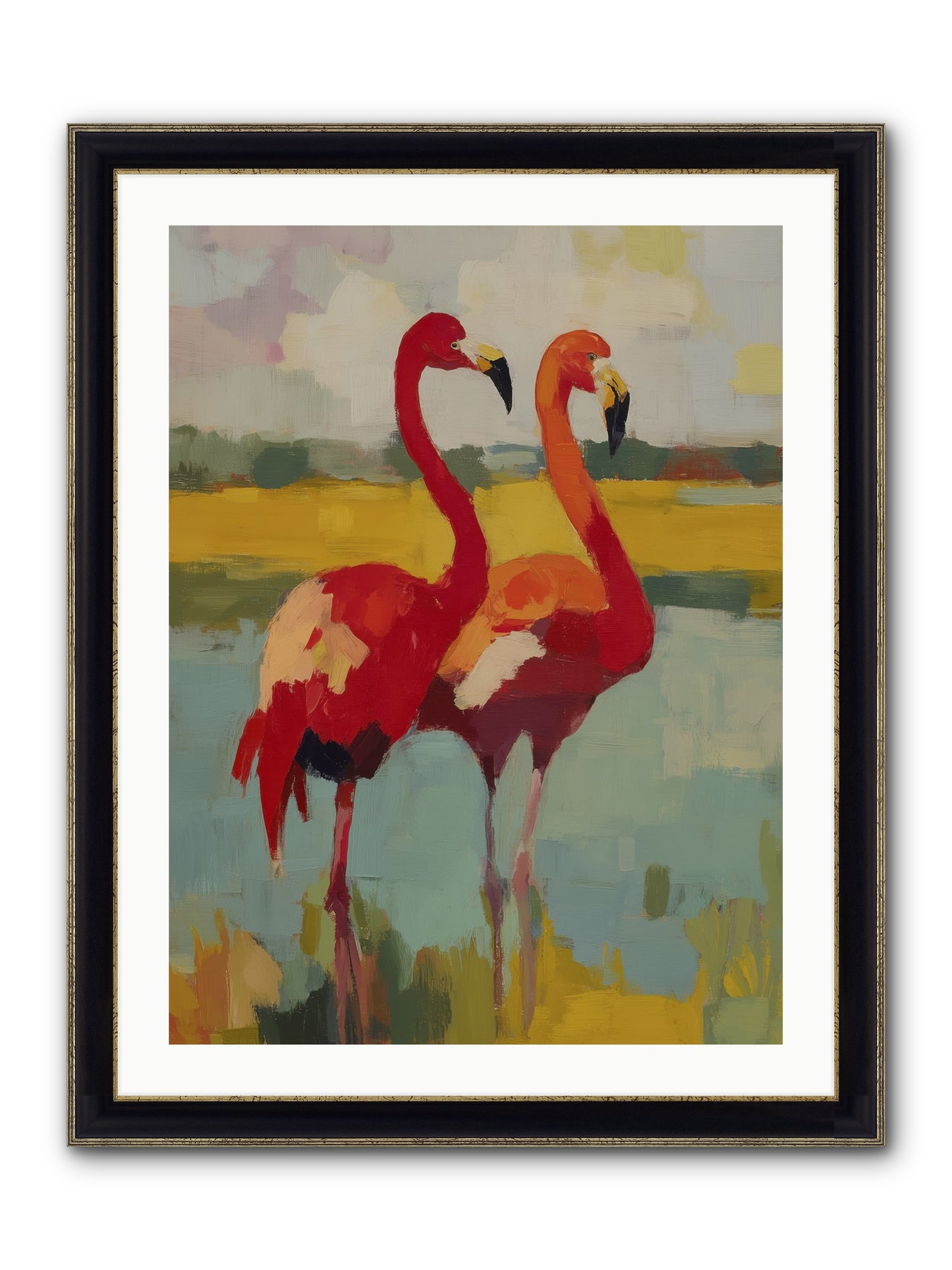 Ruby Dreams Framed Print - Black & Gold 24x32