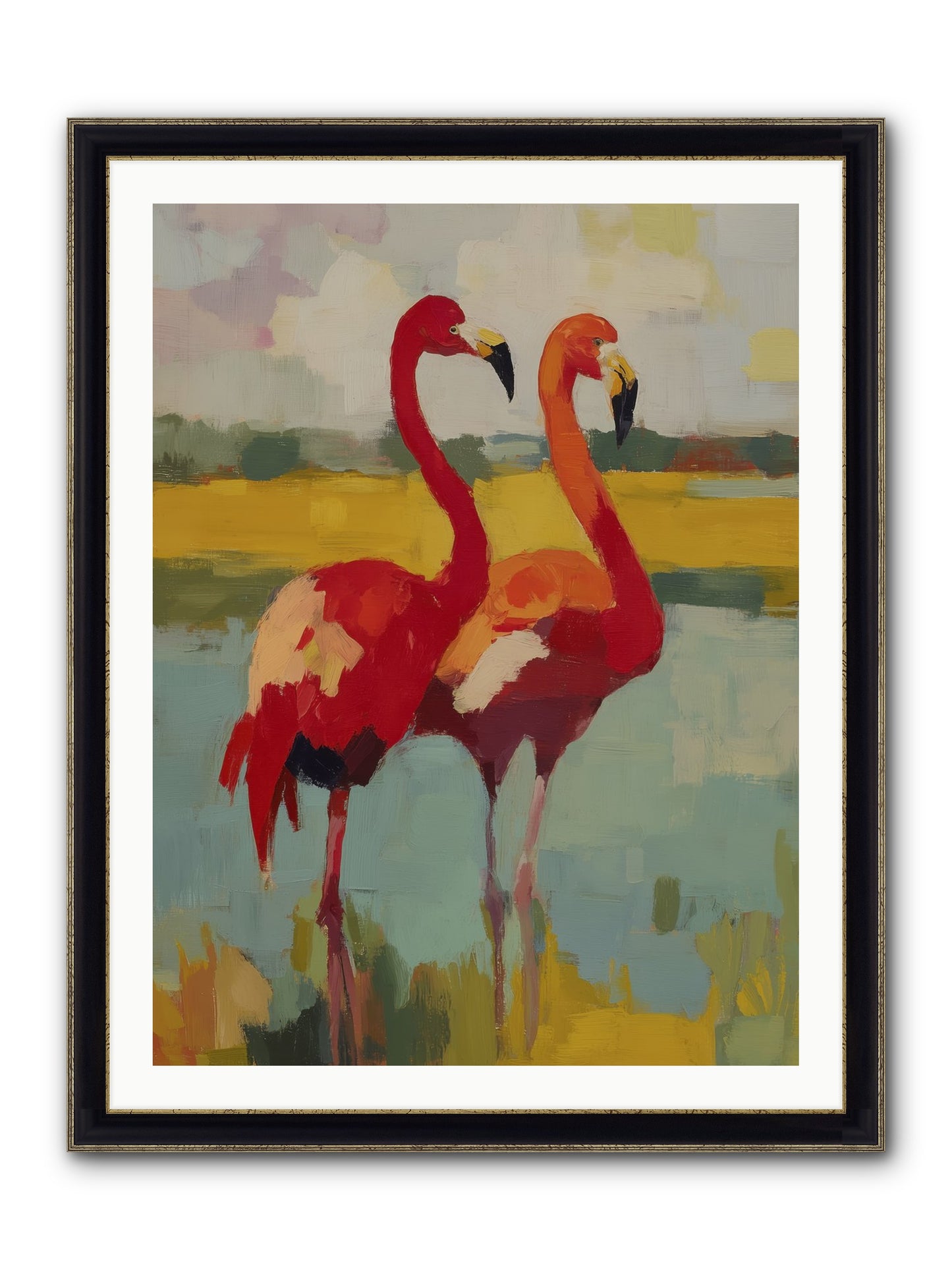 Ruby Dreams Framed Print - Black & Gold 30x40