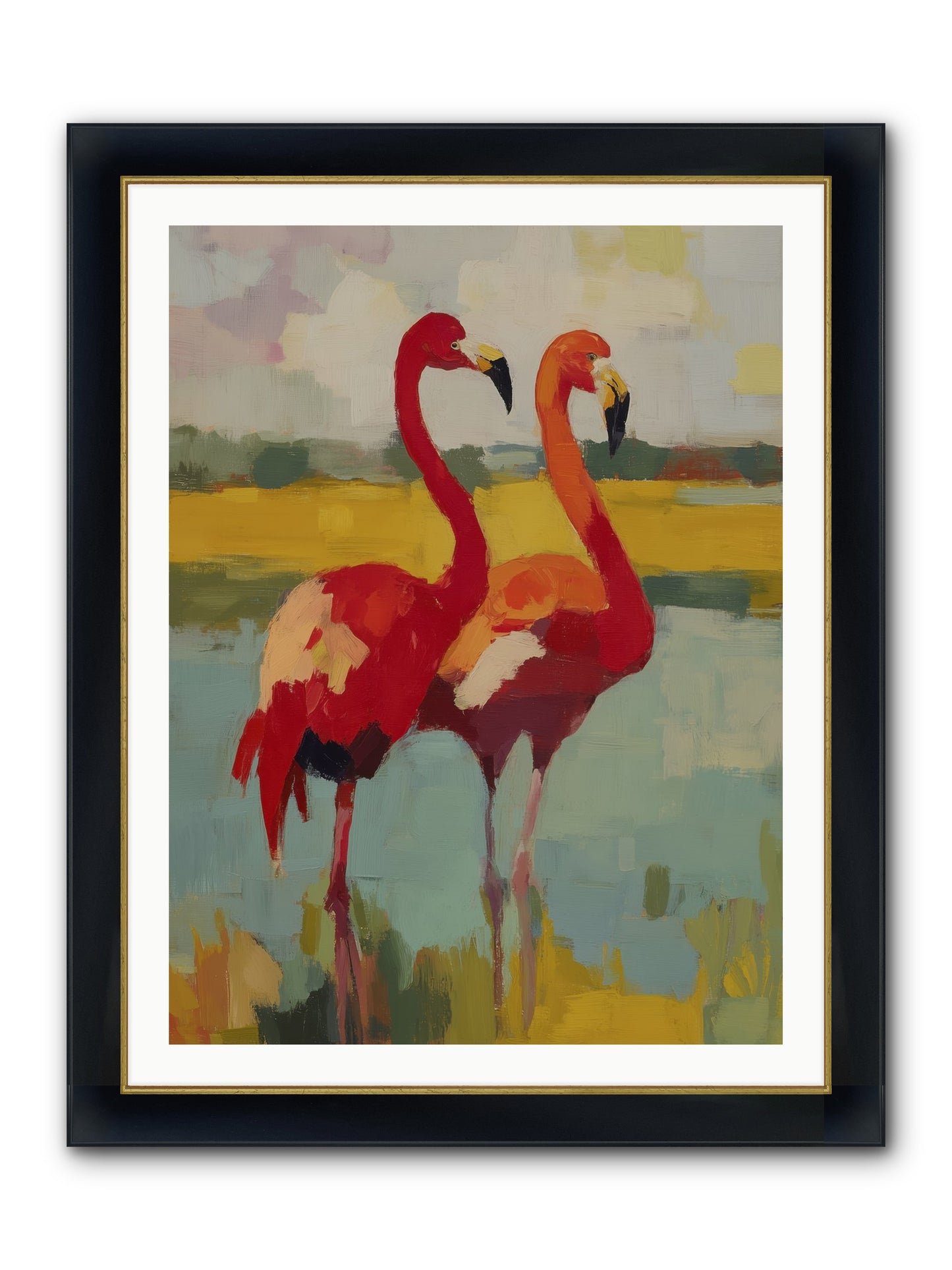 Ruby Dreams Framed Print - Wide Black w/Gold 30x40