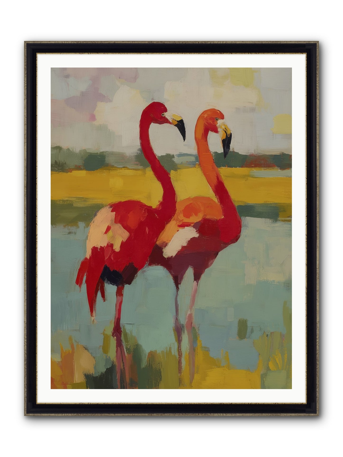 Ruby Dreams Framed Print - Black & Gold 36x48