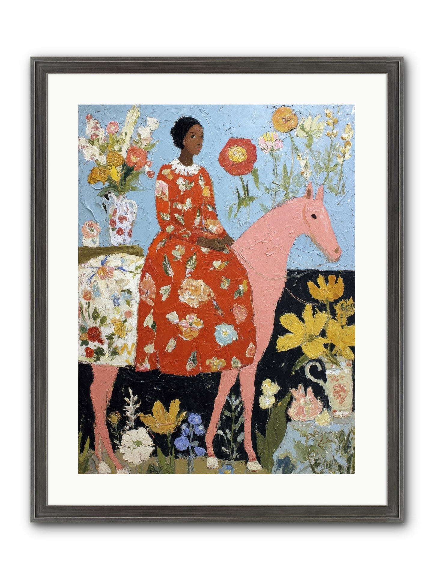 Ruby Lace & Morning Framed Print - Slimwoods Black/Silver 18x24