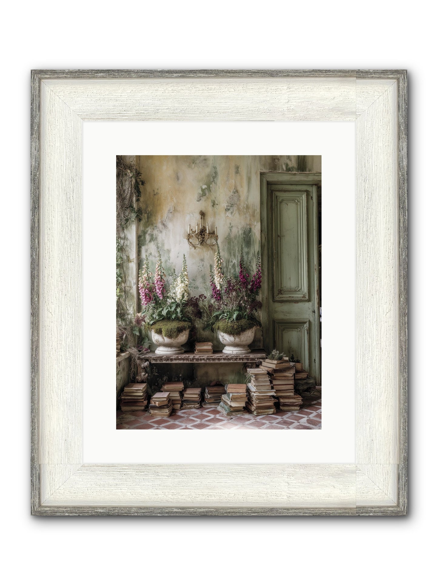 Rudyard Framed Print - Driftwood White 12x16