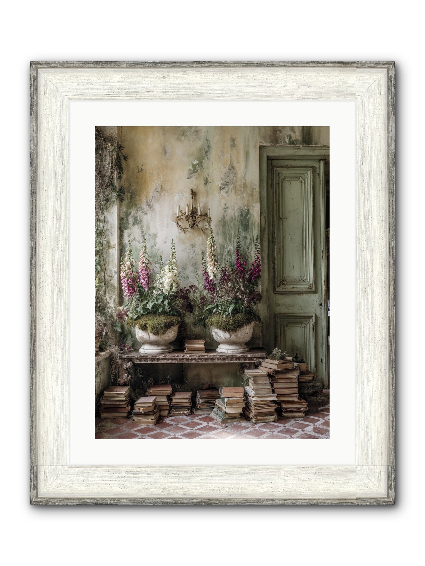 Rudyard Framed Print - Driftwood White 18x24