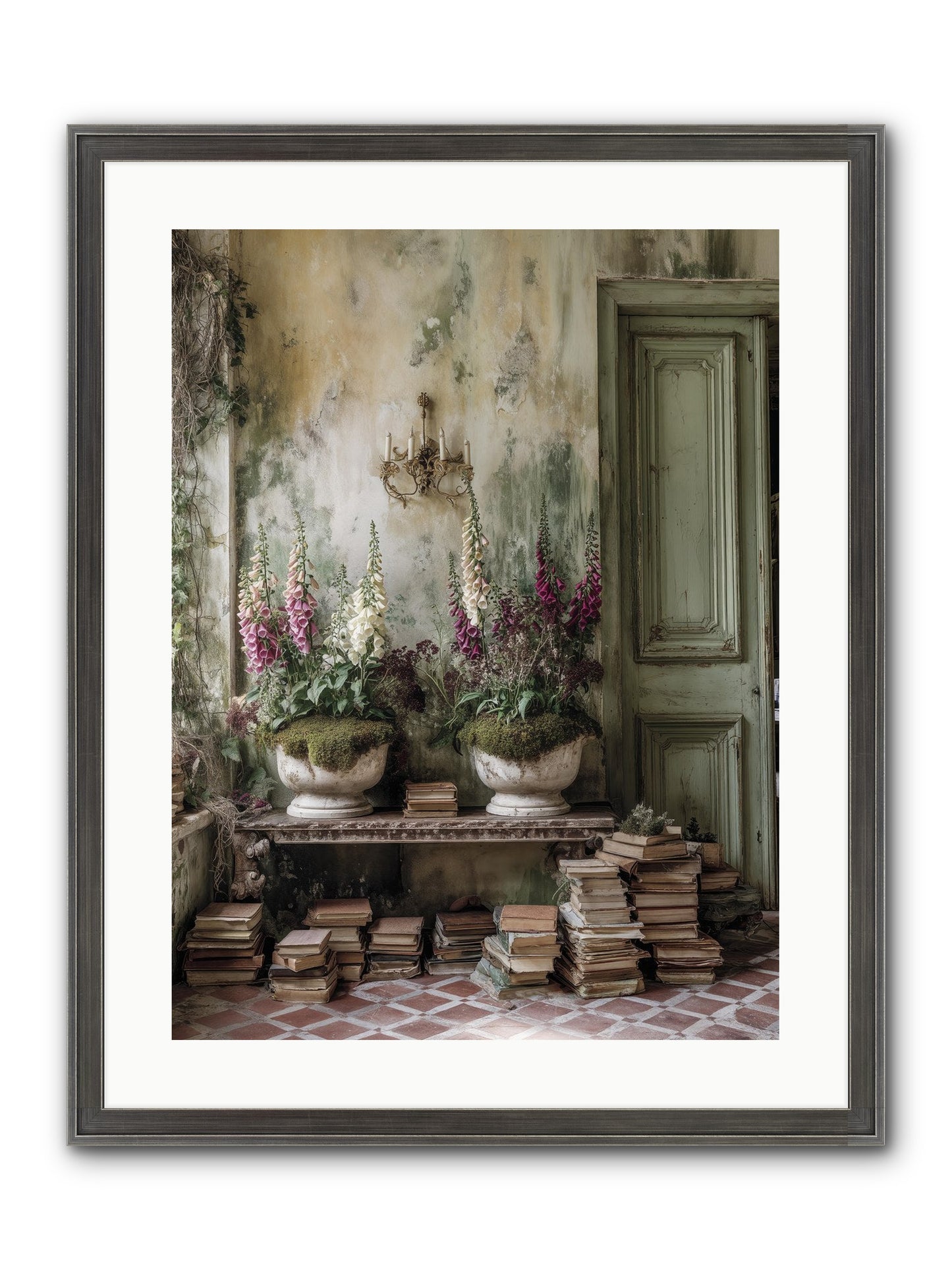 Rudyard Framed Print - Slimwoods Black/Silver 18x24