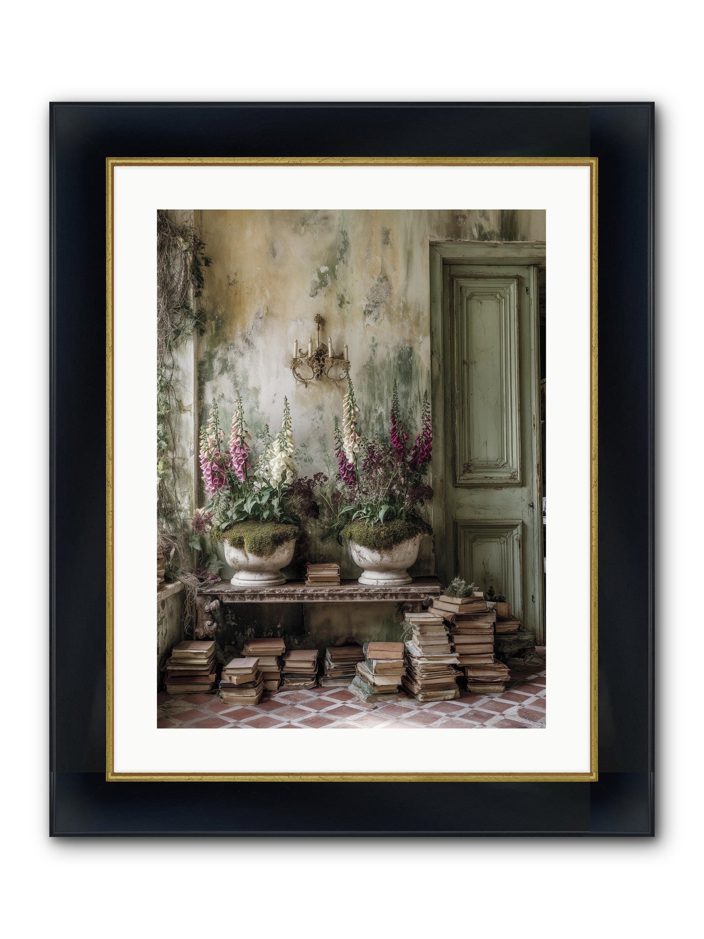 Rudyard Framed Print - Wide Black w/Gold 18x24
