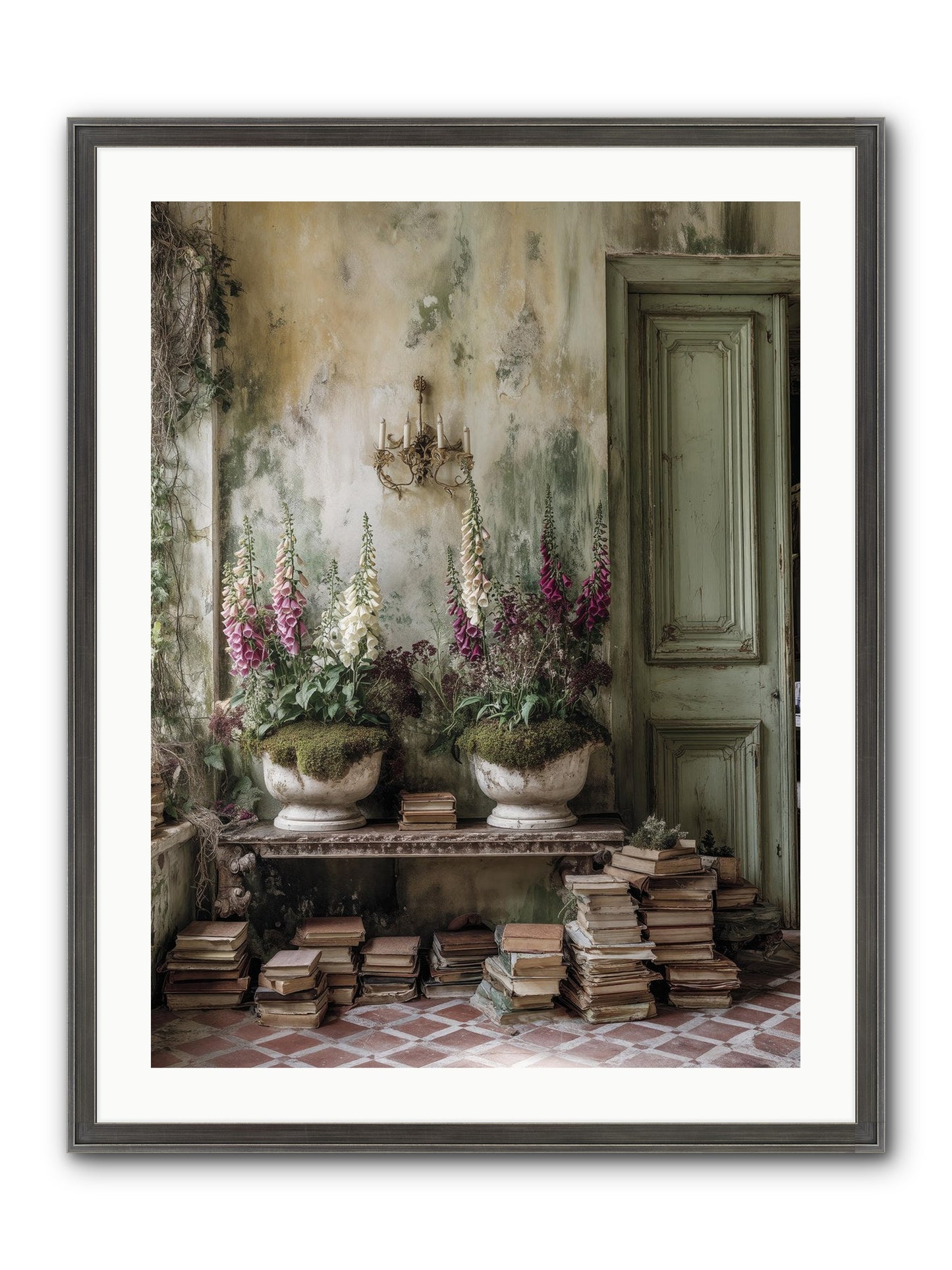 Rudyard Framed Print - Slimwoods Black/Silver 24x32