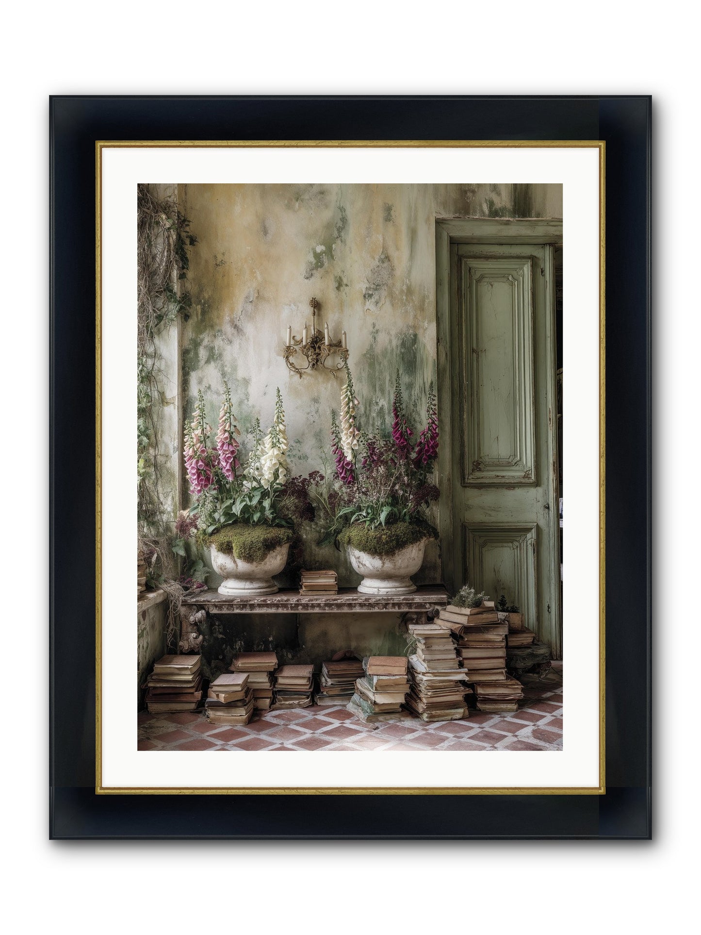 Rudyard Framed Print - Wide Black w/Gold 24x32