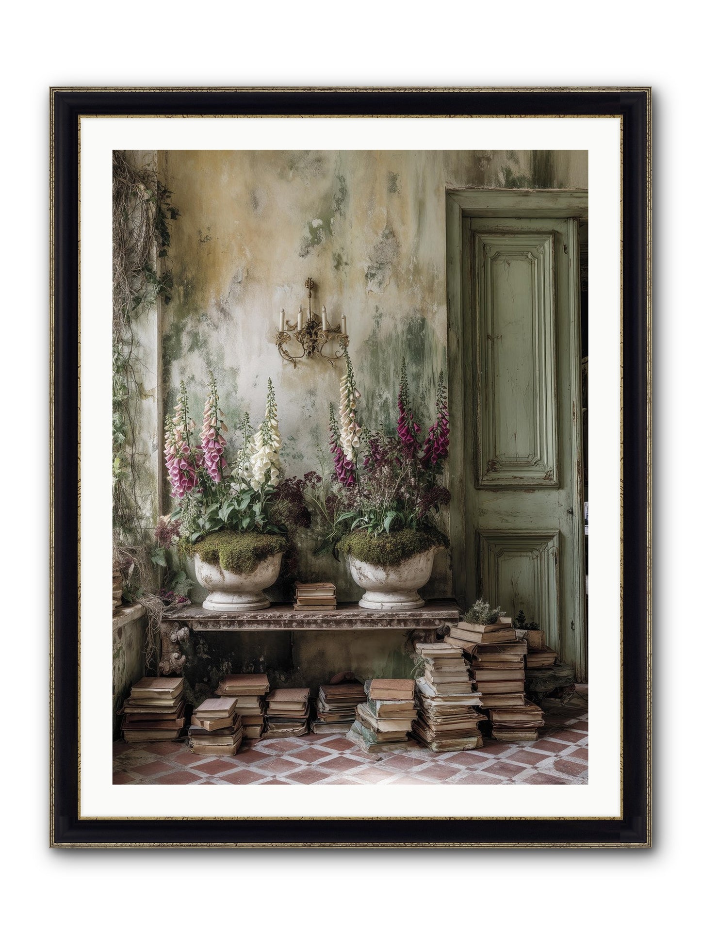 Rudyard Framed Print - Black & Gold 30x40